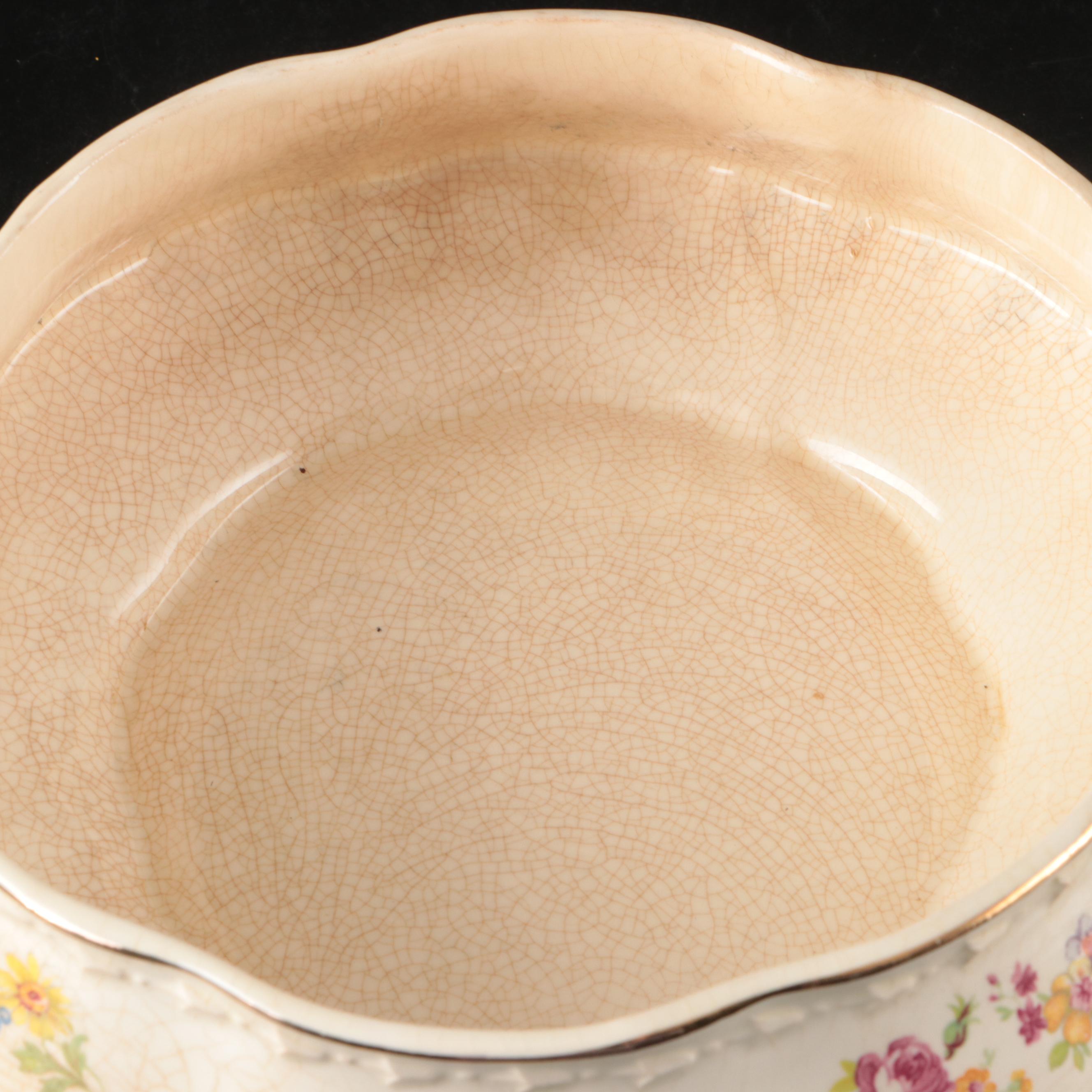 Wedgwood Porcelain Bowl, Crooksville Porcelain Dish, and More Tableware
