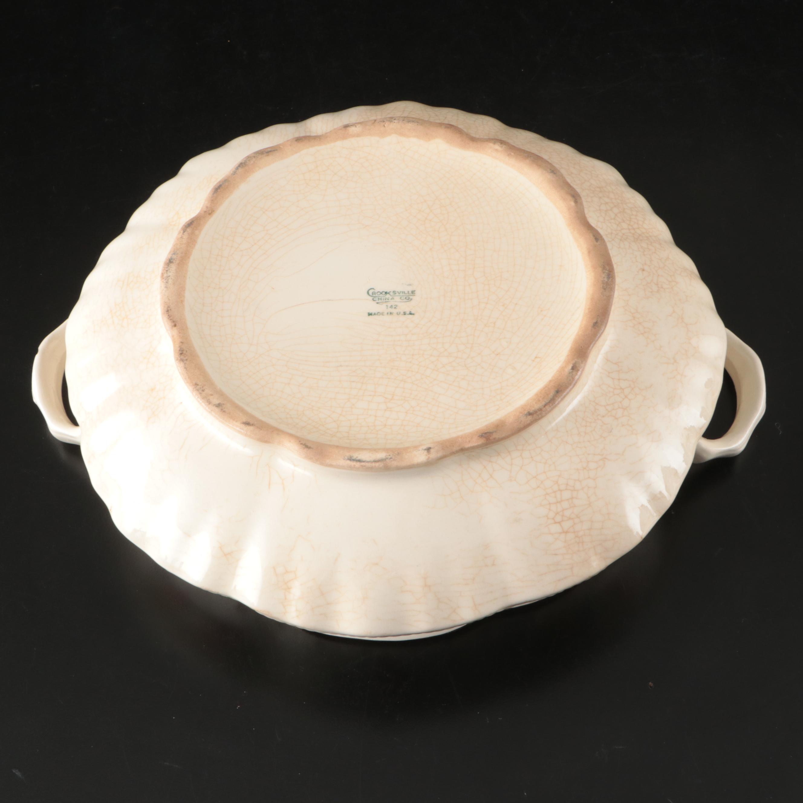 Wedgwood Porcelain Bowl, Crooksville Porcelain Dish, and More Tableware