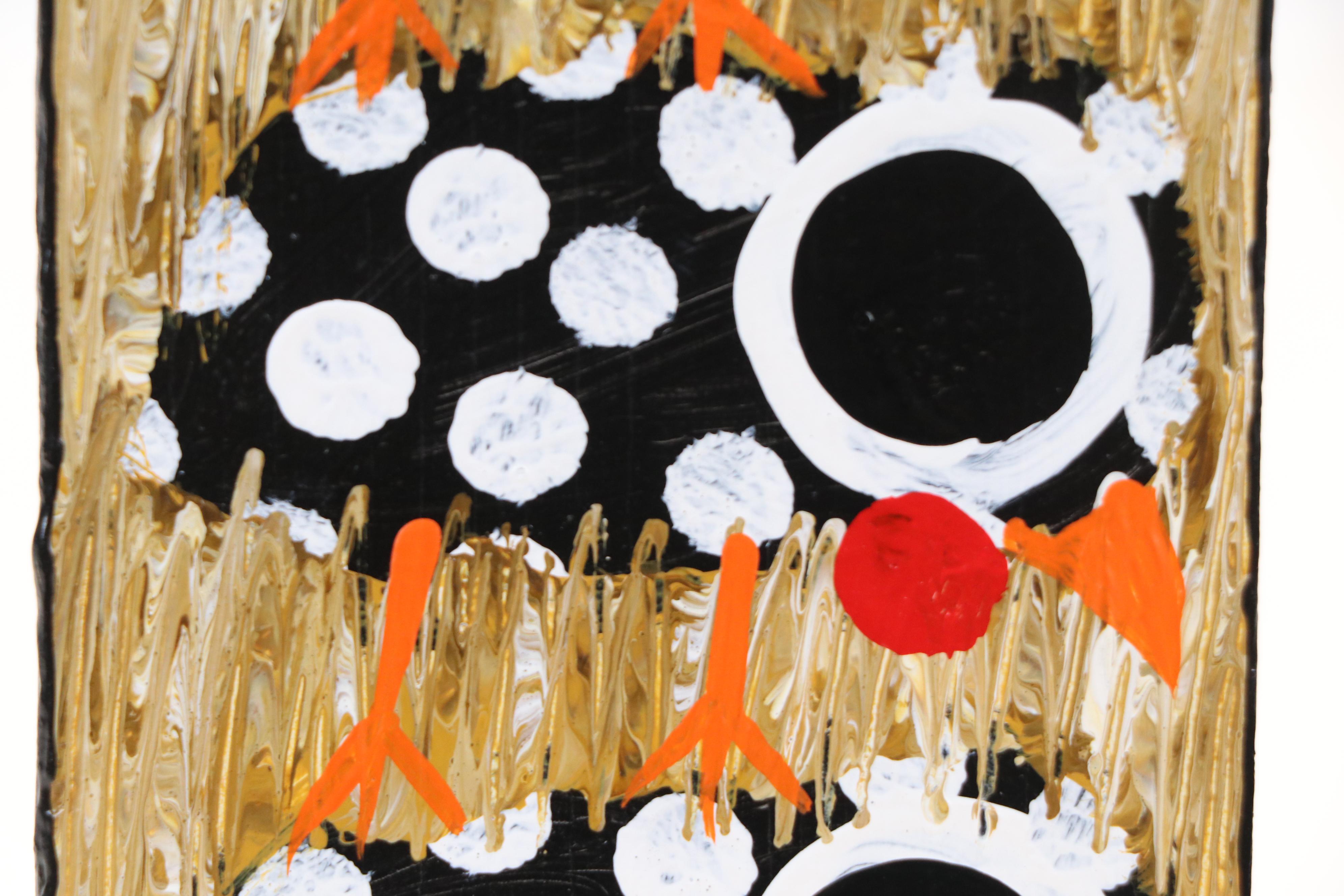 John “Cornbread” Anderson Folk Art Acrylic Painting "Chicks"