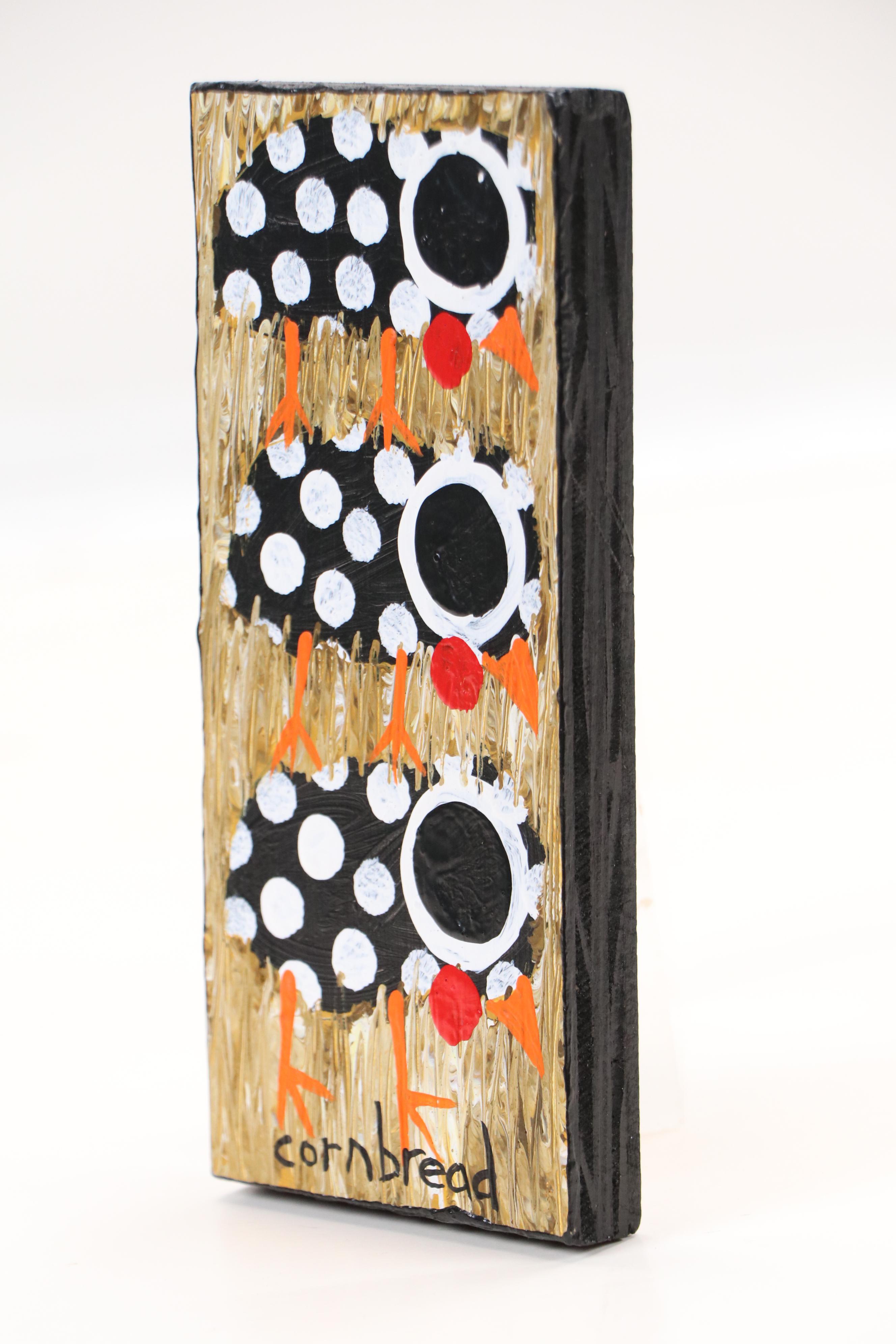John “Cornbread” Anderson Folk Art Acrylic Painting "Chicks"