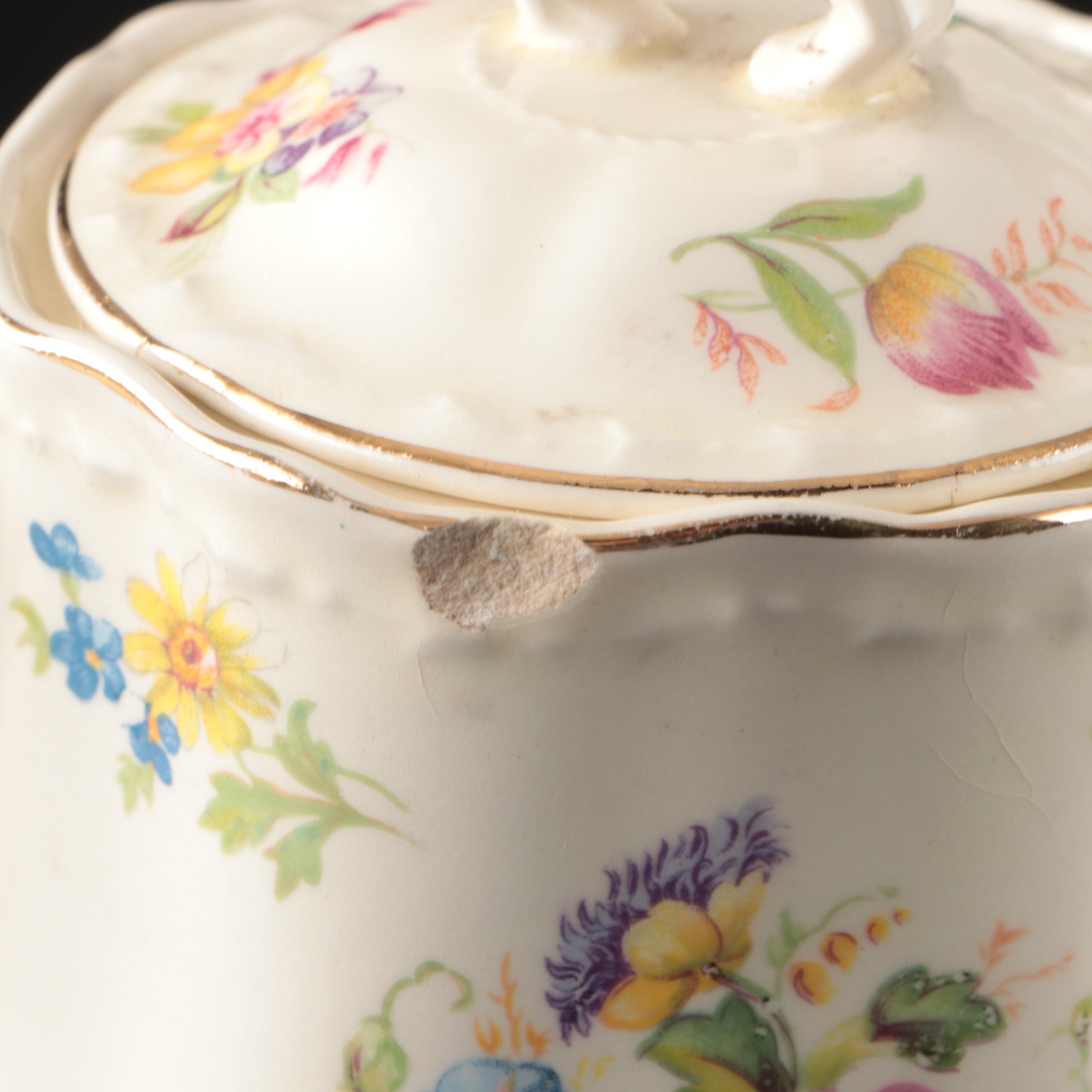 Wedgwood Porcelain Bowl, Crooksville Porcelain Dish, and More Tableware