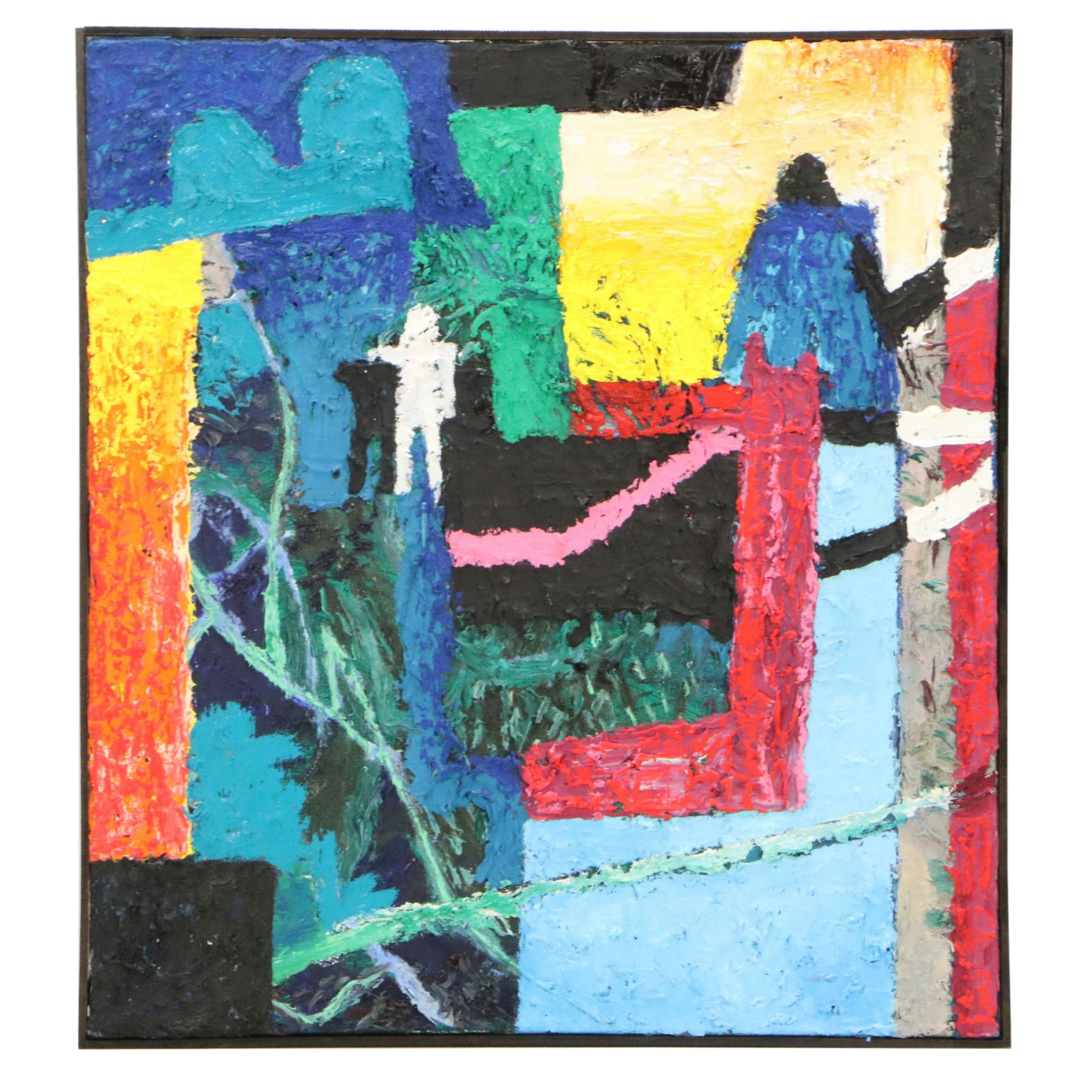 Willard Johnson Impasto Oil Painting "Tokyo Portal," 2022