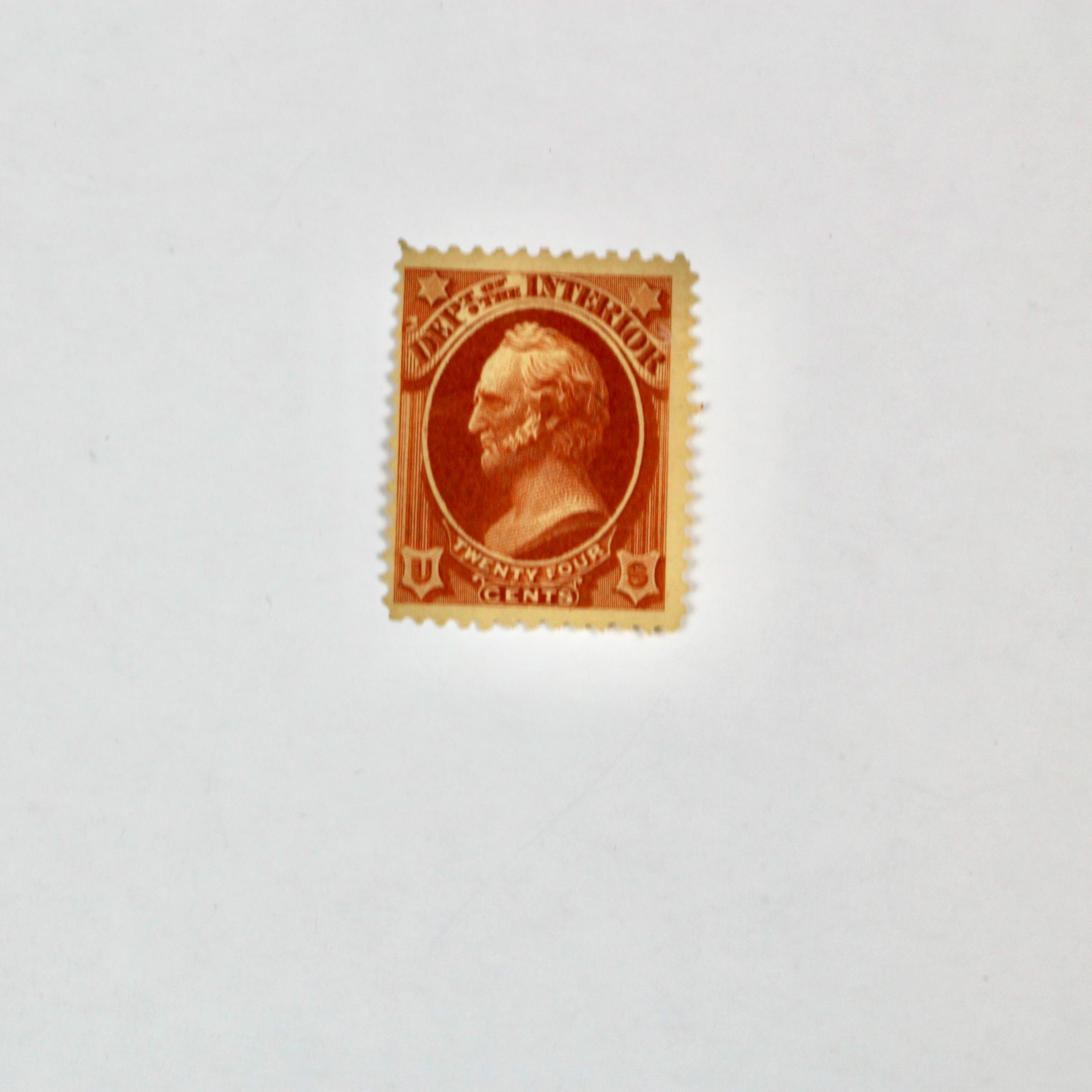 24-Cent Department of Interior Scott O103 Stamp, Unused, 1879