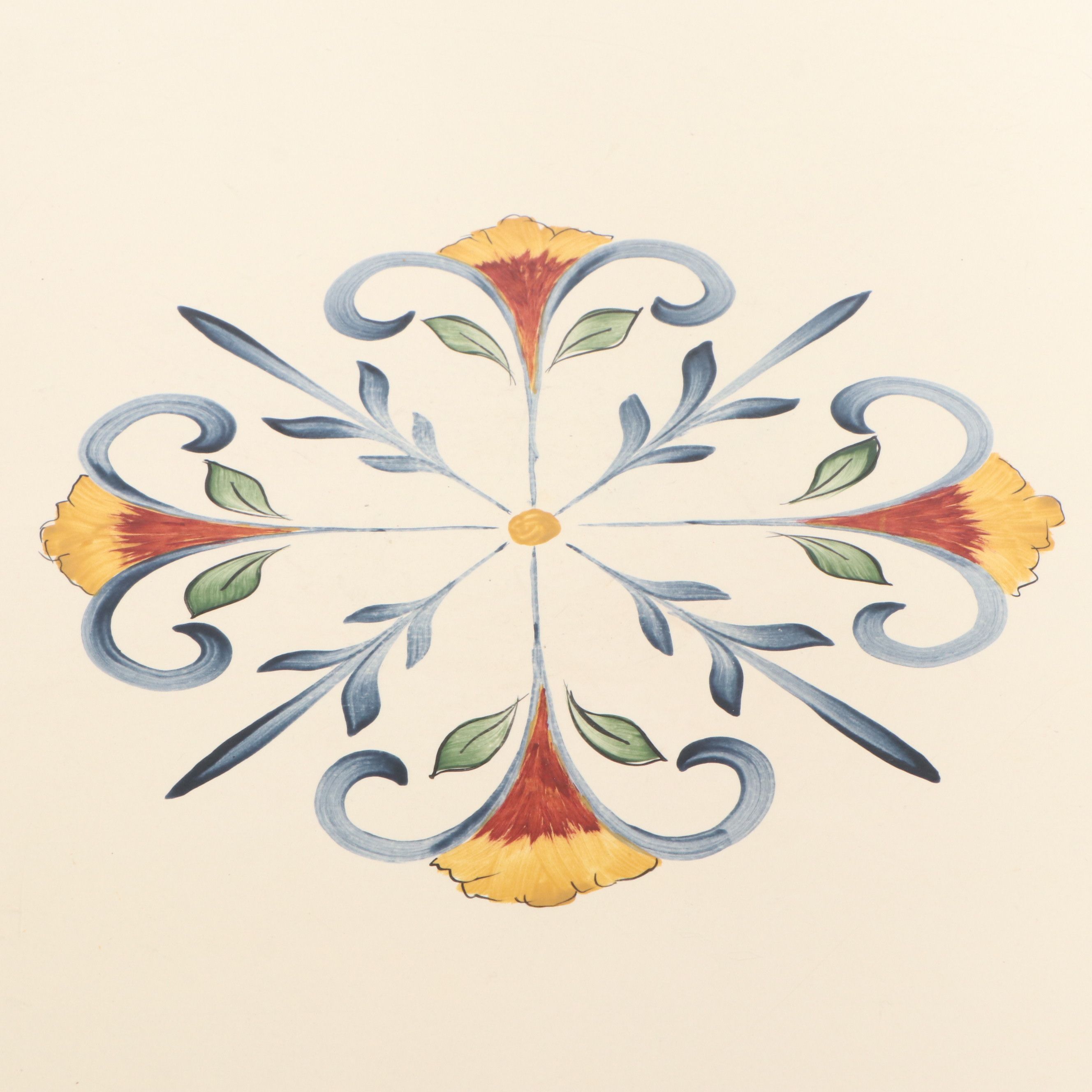 Six-Piece Painted Wood Dining Set