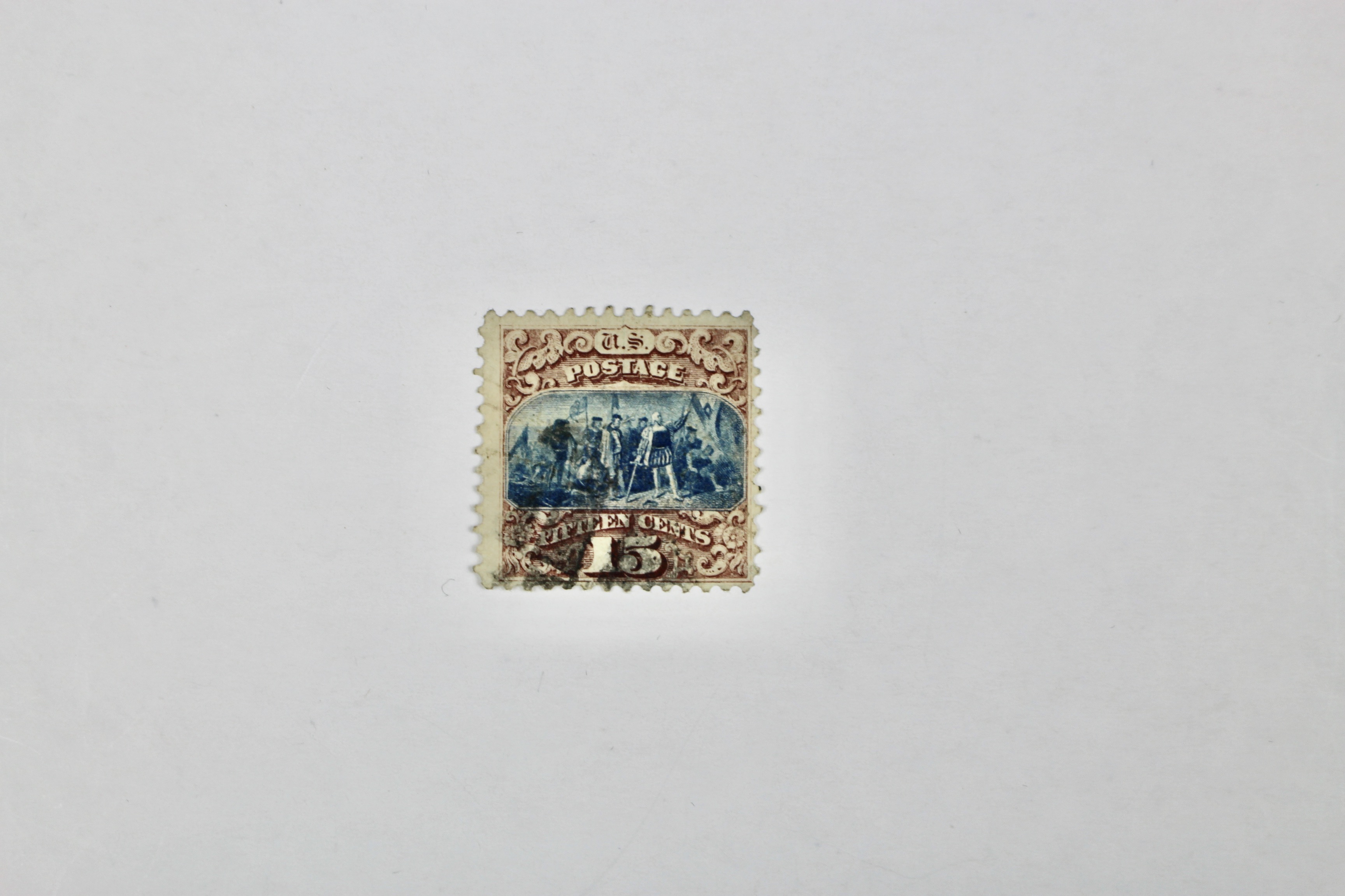 1869 15-Cent Pictorial Postage Stamp, Scott 118