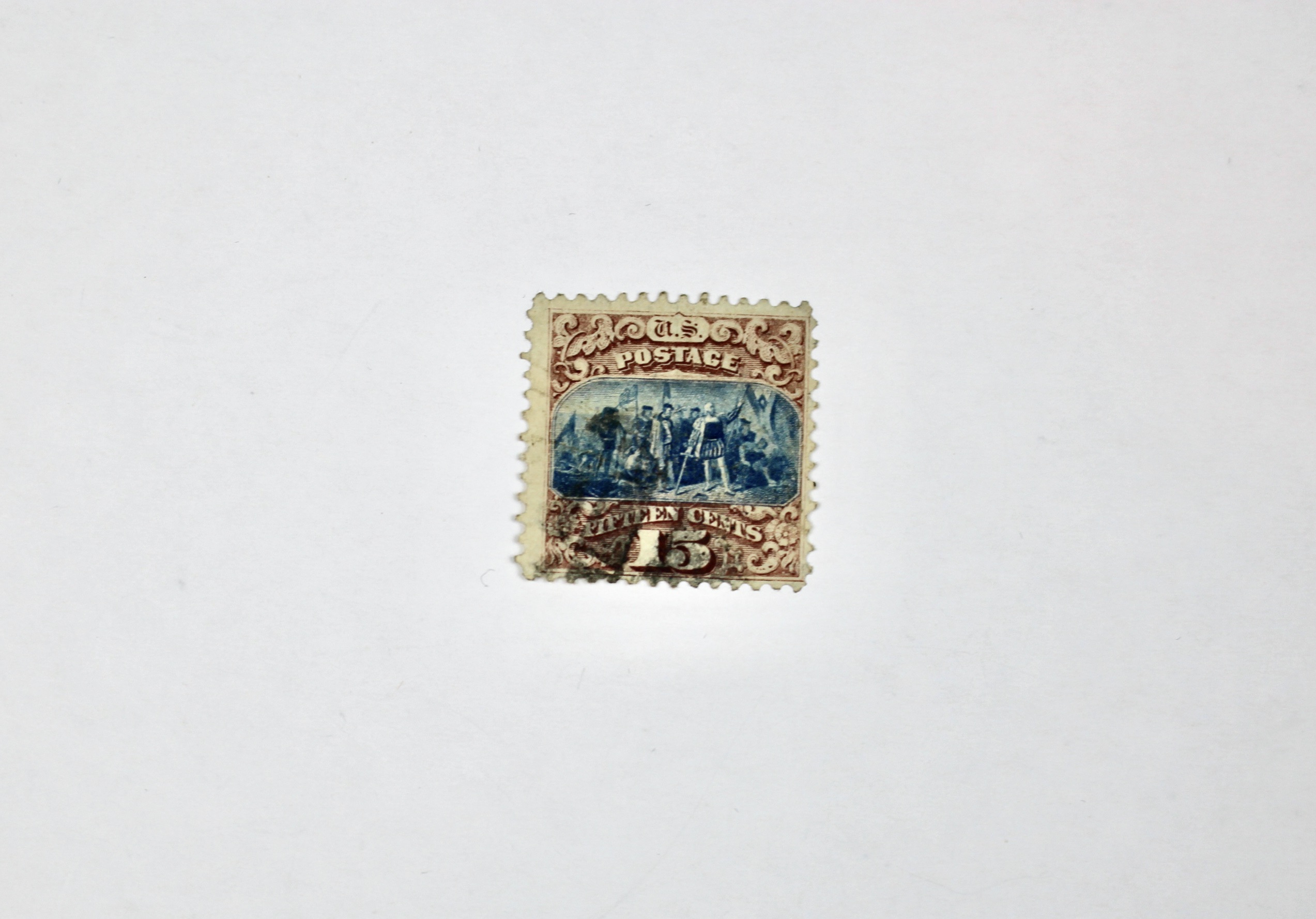 1869 15-Cent Pictorial Postage Stamp, Scott 118