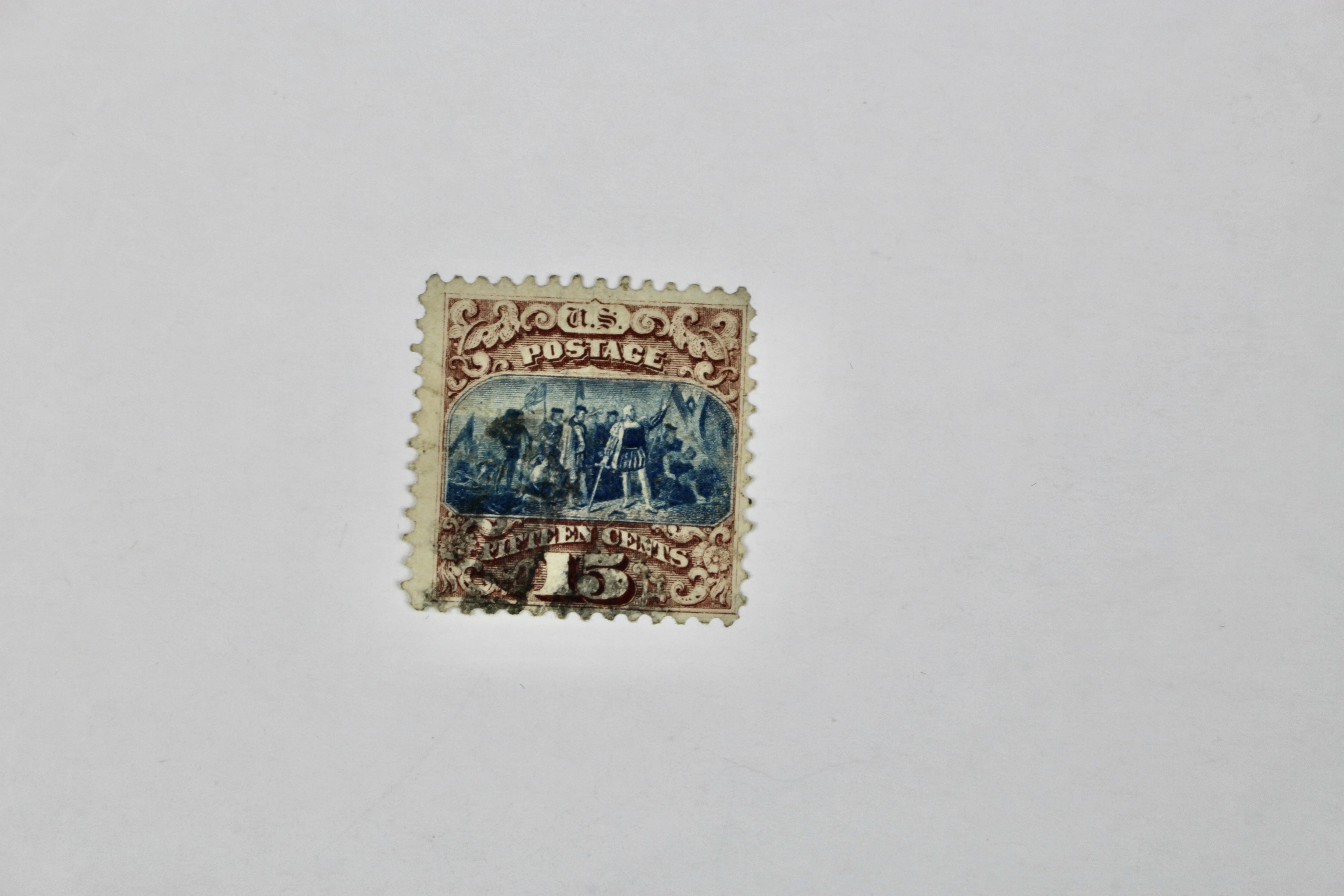 1869 15-Cent Pictorial Postage Stamp, Scott 118