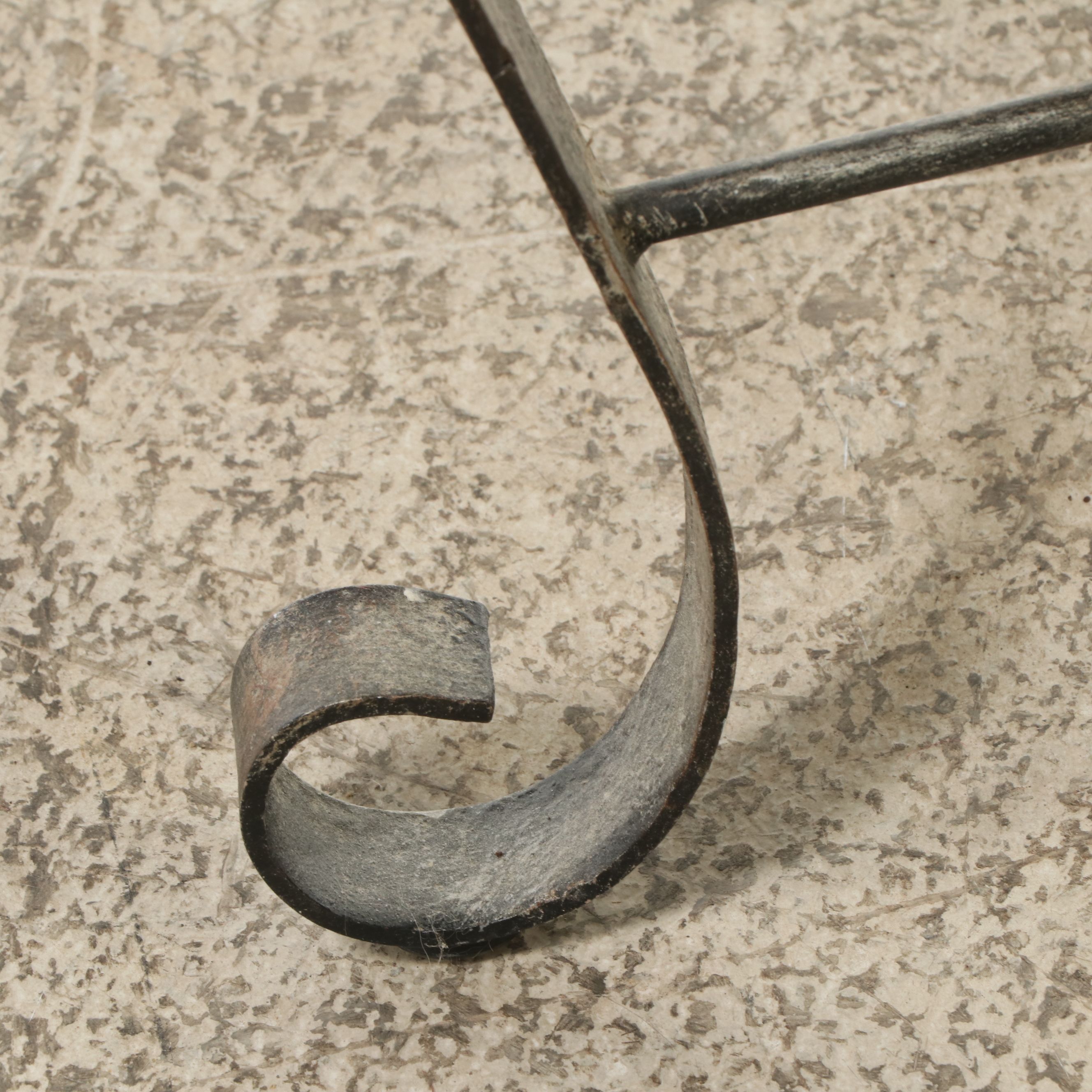 Painted Canvas Chest on Wrought Iron Frame