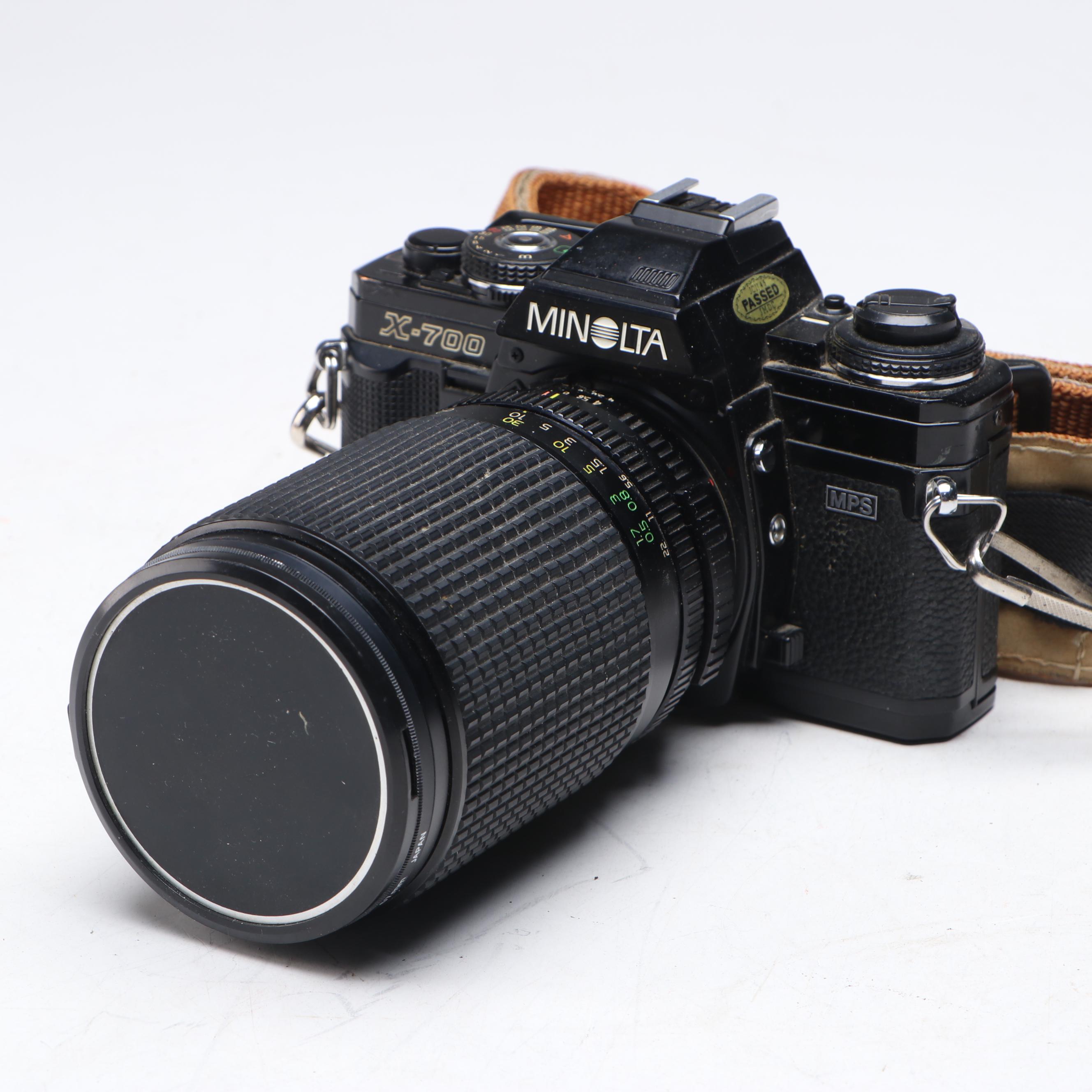 Minolta X-700 SLR Camera with Camera Bag, Flash and More Accessories