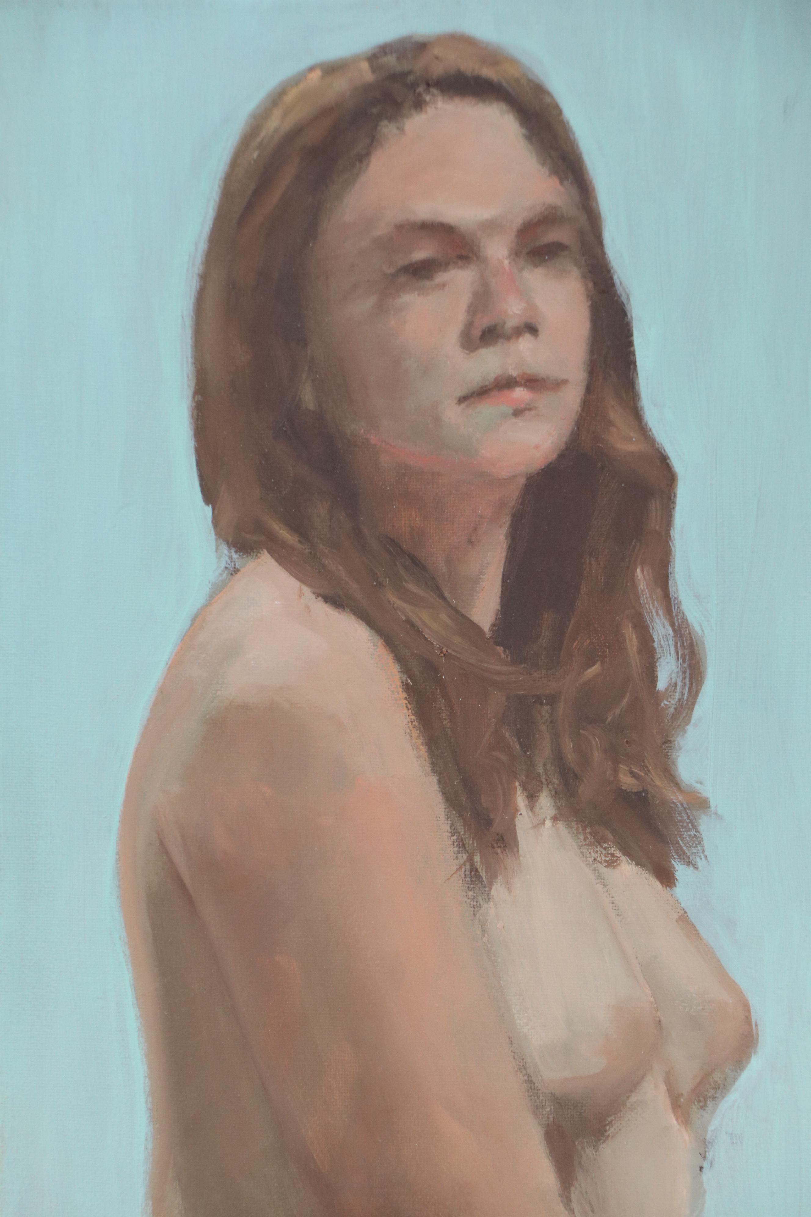 Oil Portrait Painting of Female Nude