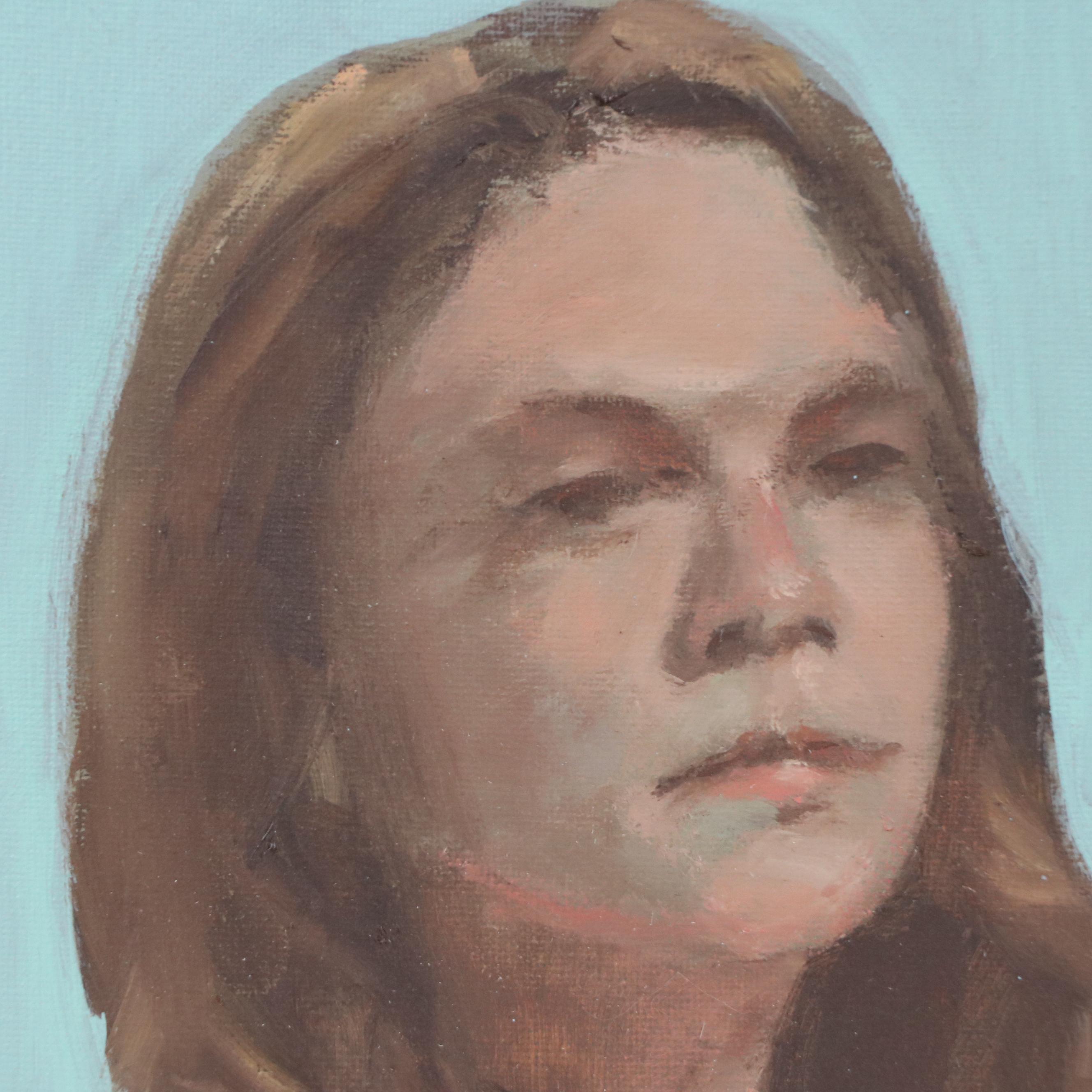 Oil Portrait Painting of Female Nude