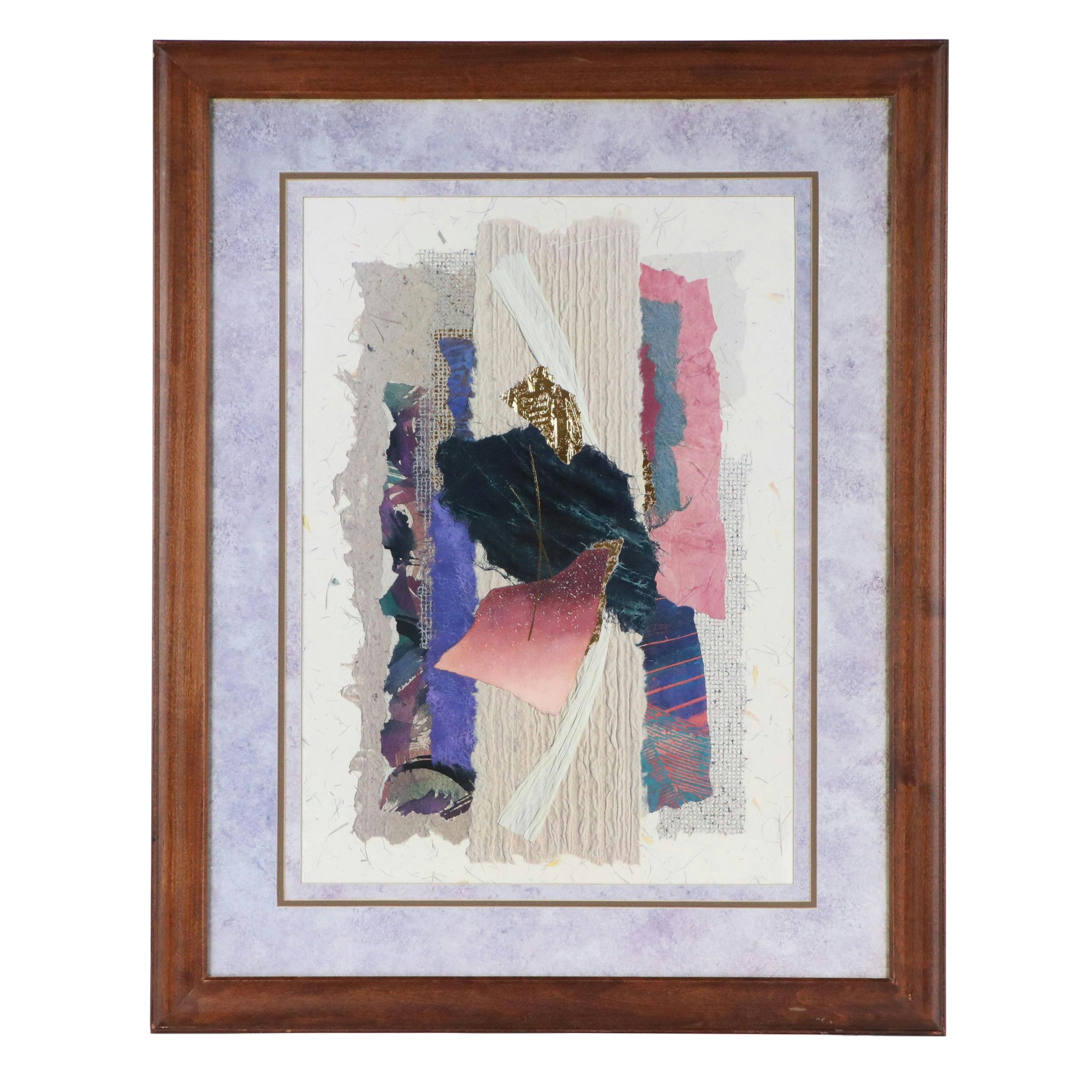 Abstract Offset Lithograph with Foil Detail, Late 20th Century