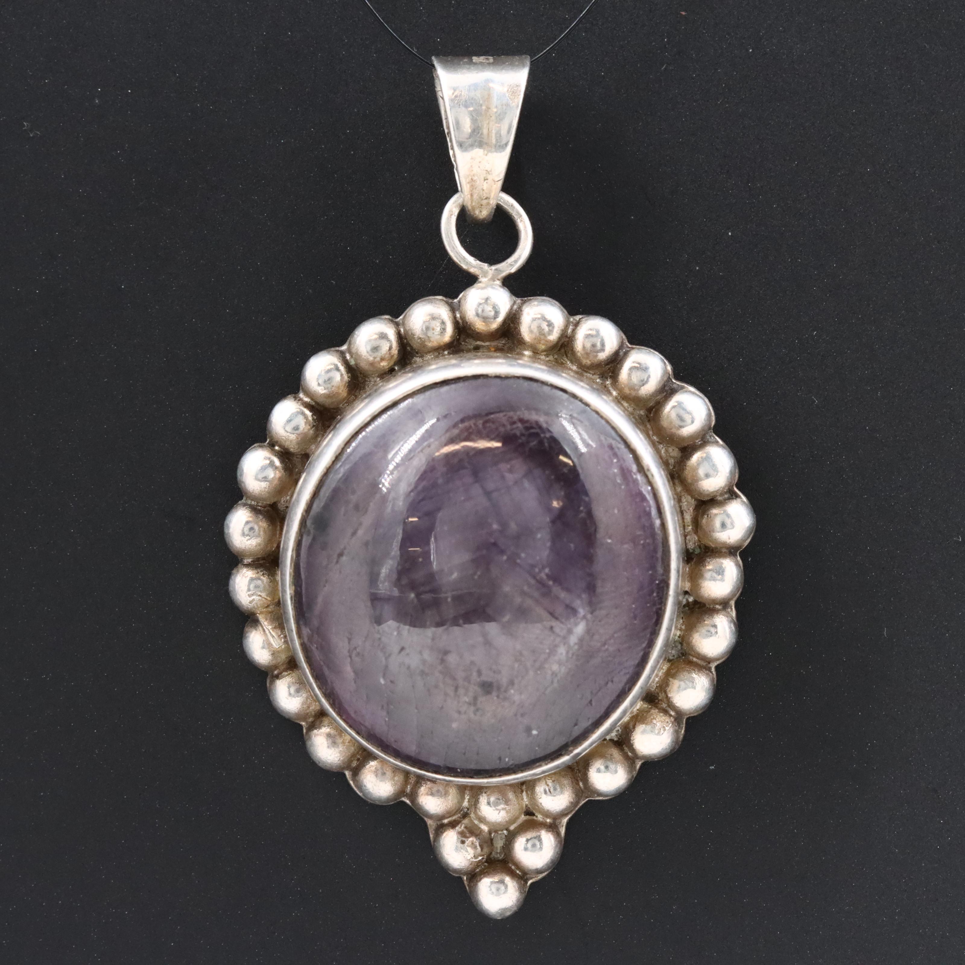 Sterling Star Sapphire Pendant