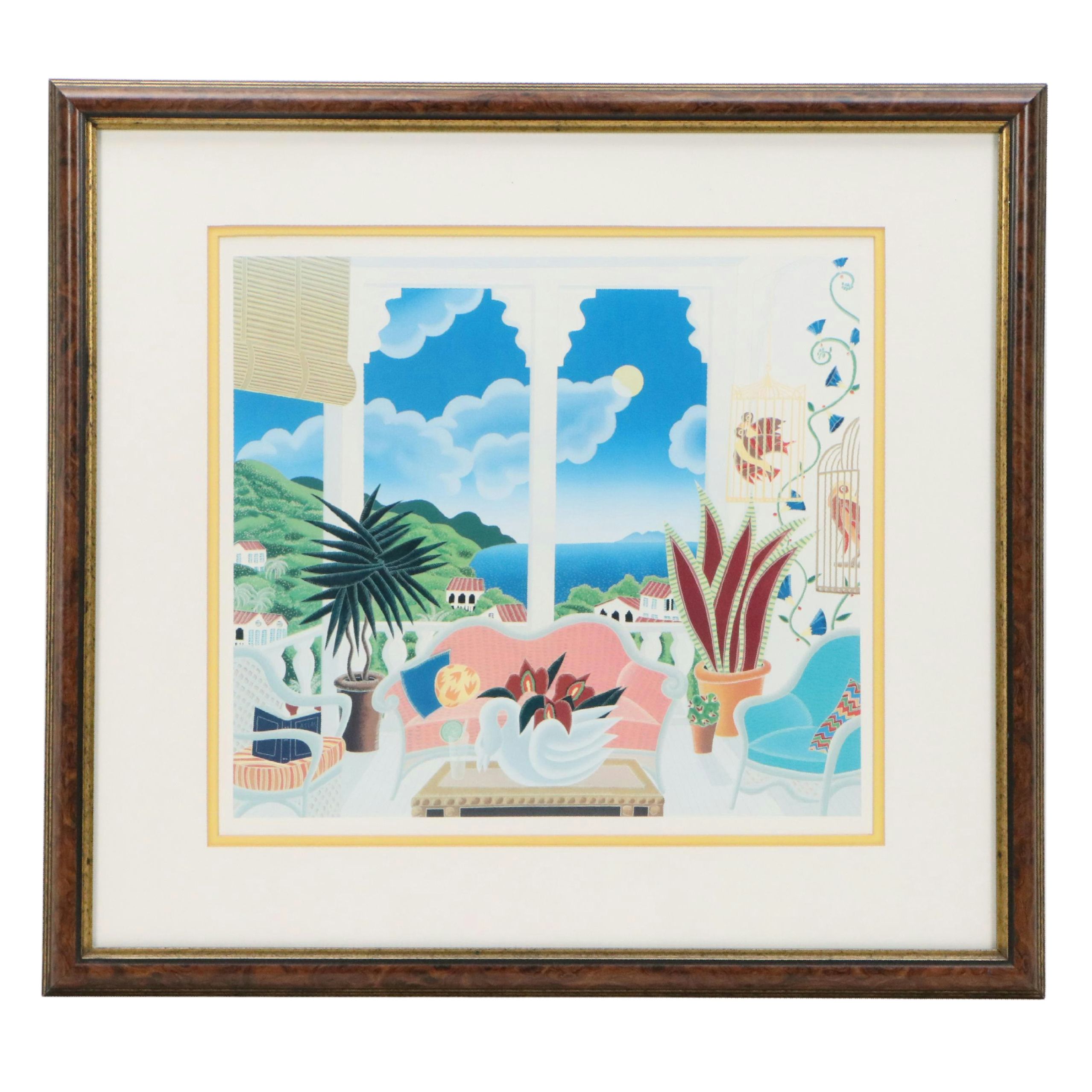 Offset Lithograph After Thomas McKnight "St. Martin"