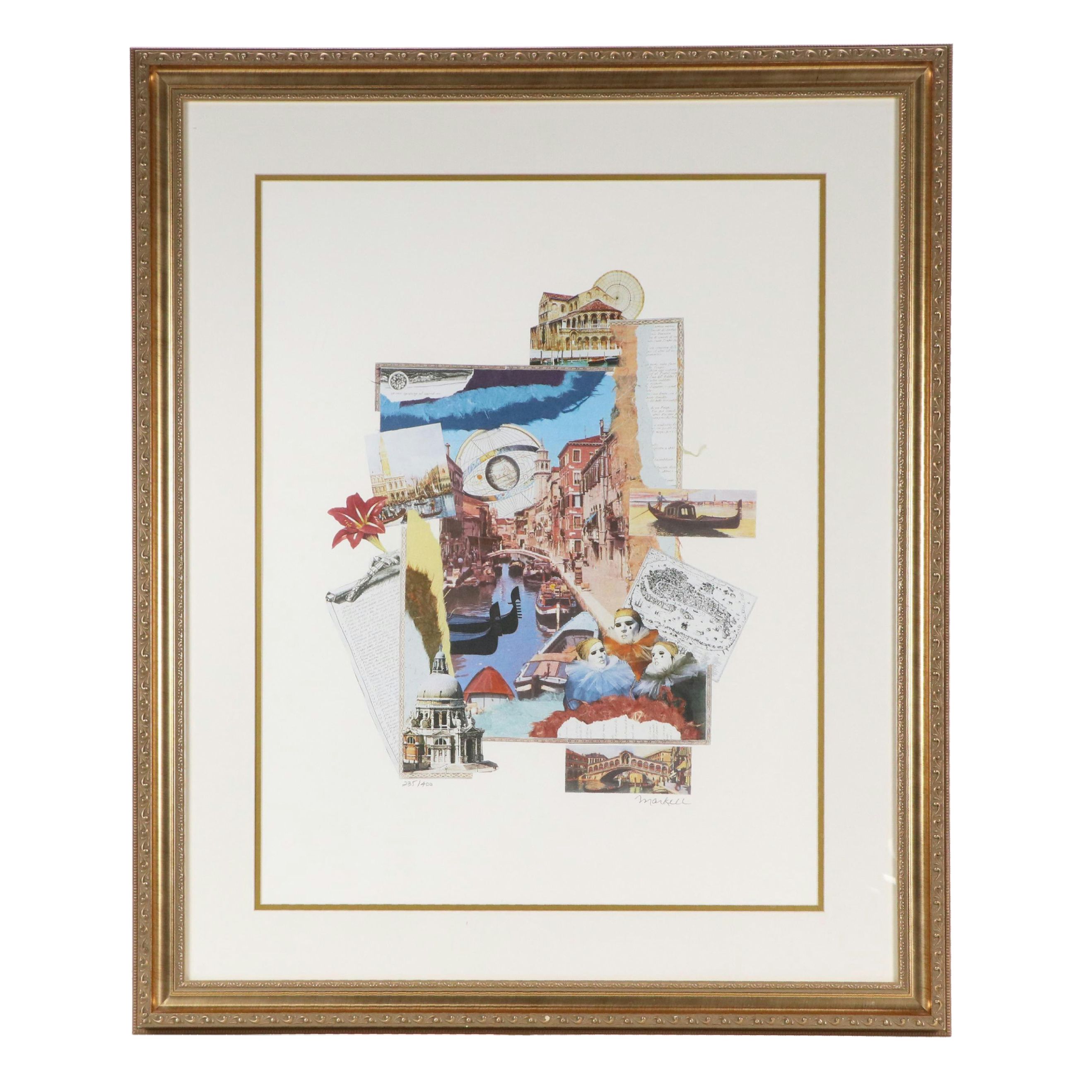 Melissa Markell Digital Print of Venetian Collage, Early 21st Century