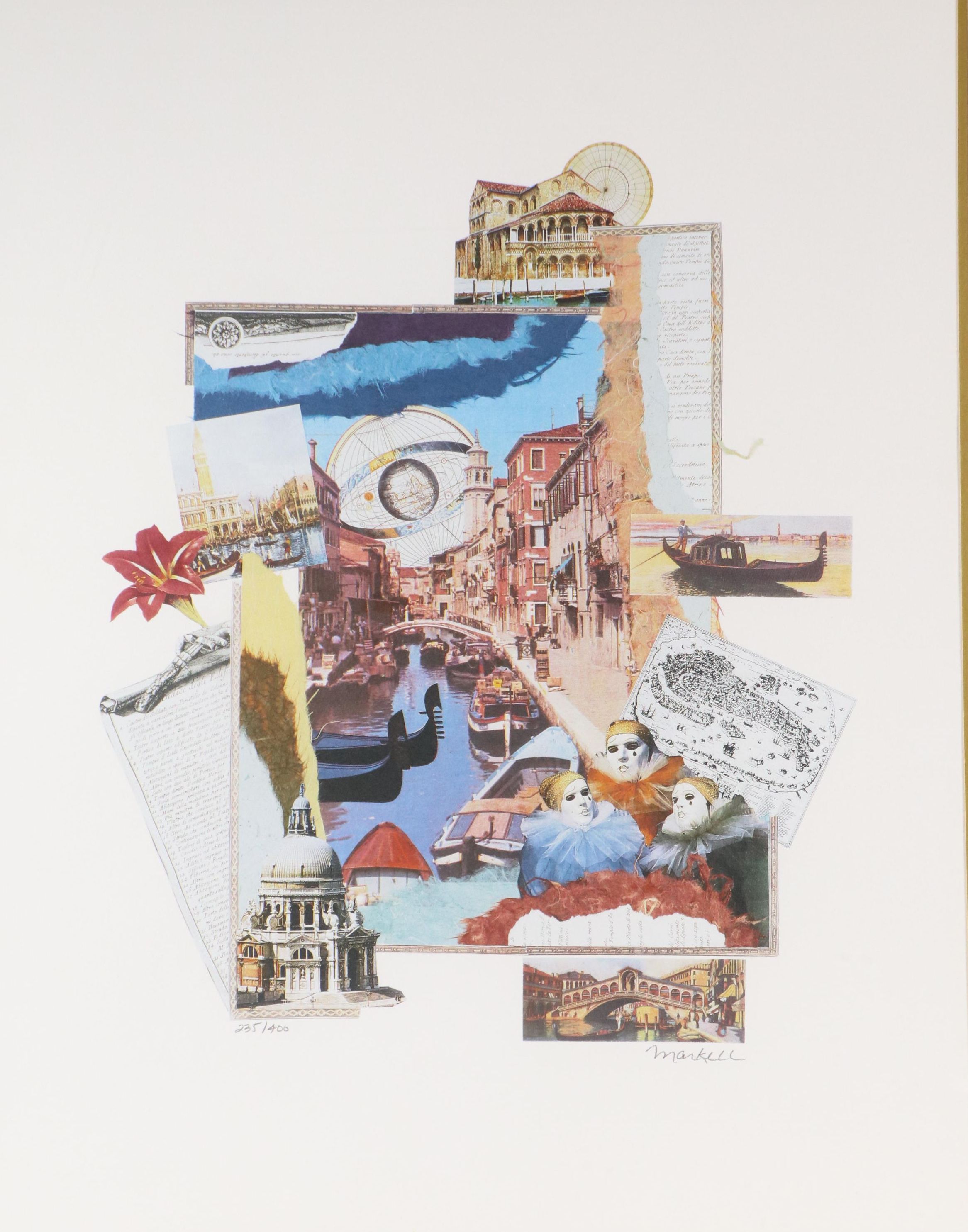 Melissa Markell Digital Print of Venetian Collage, Early 21st Century