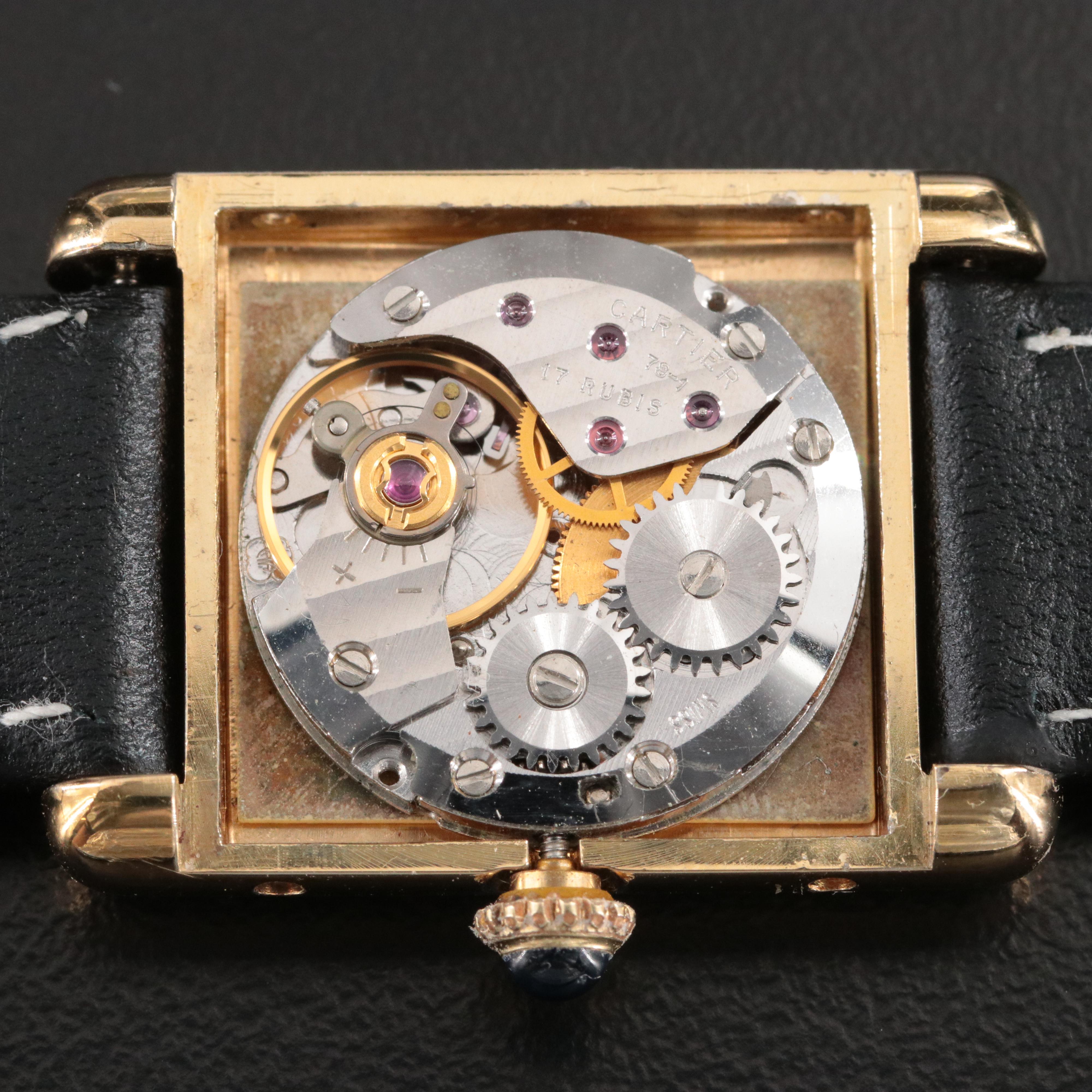 Cartier Must de Cartier Vermeil Tank Manual Wind Watch