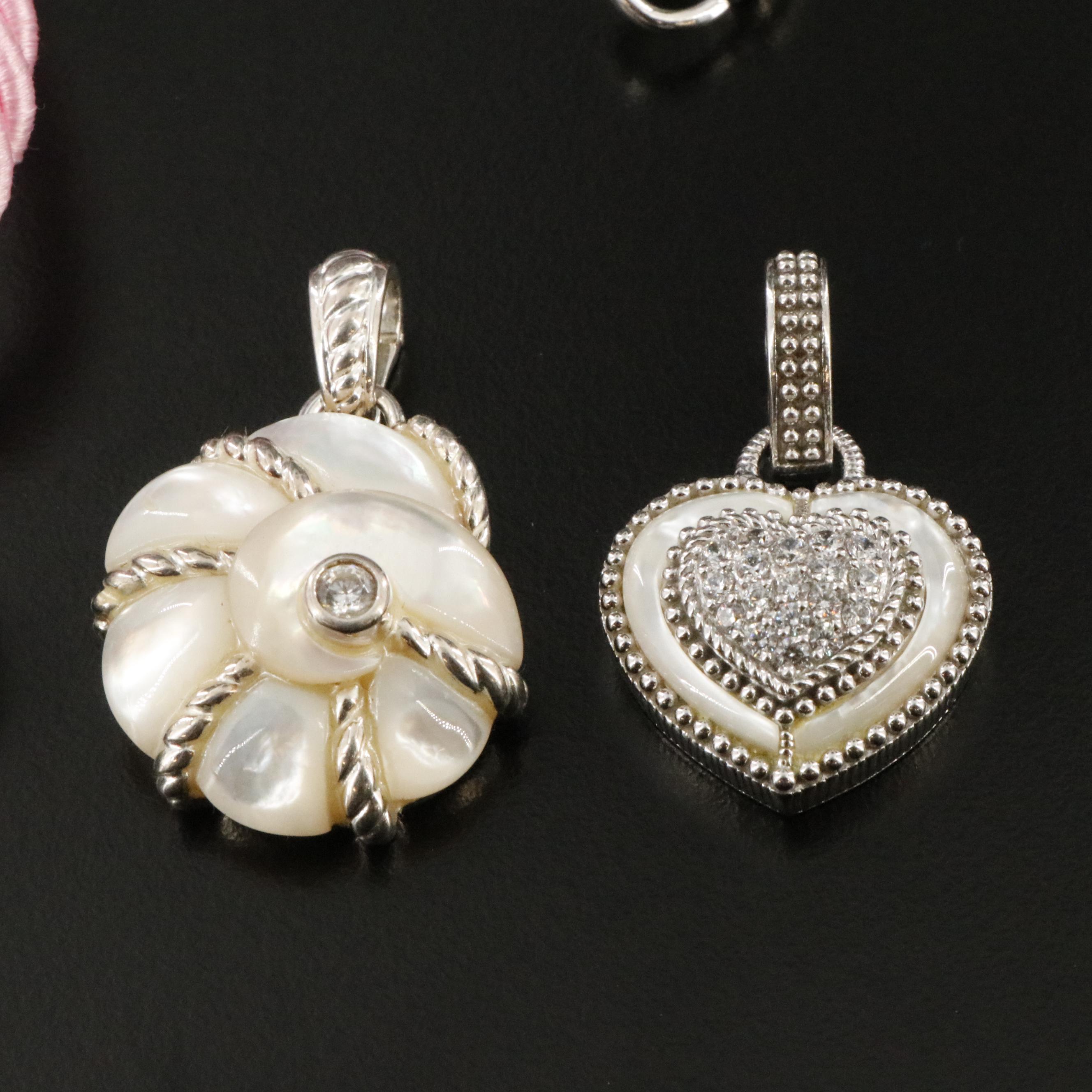 Judith Ripka Sterling Jewelry Collection Featuring Mother-of-Pearl and CZ
