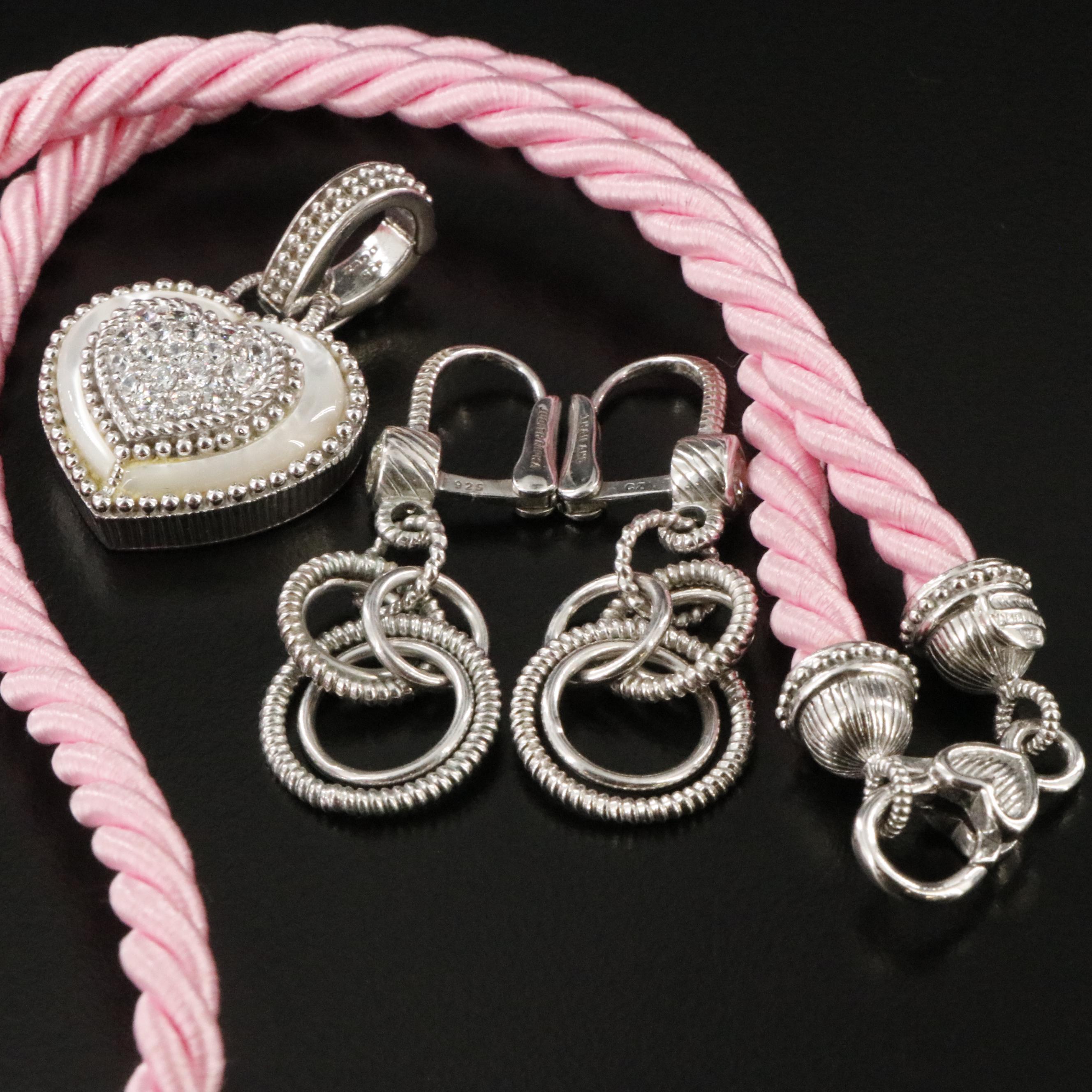 Judith Ripka Sterling Jewelry Collection Featuring Mother-of-Pearl and CZ