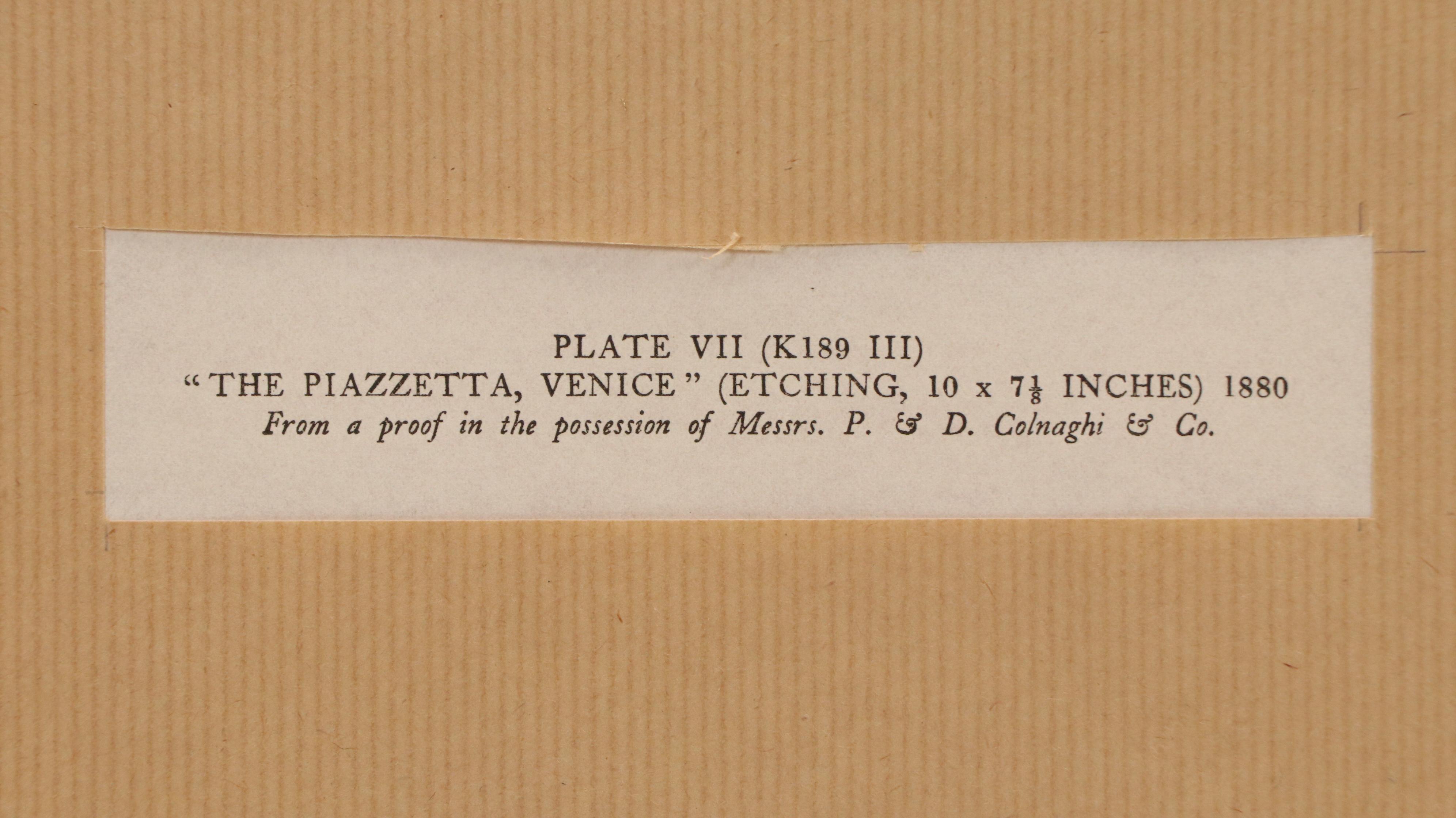 After James Abbott McNeill Whistler Rotogravures "Quiet Canal" & "The Piazzetta"