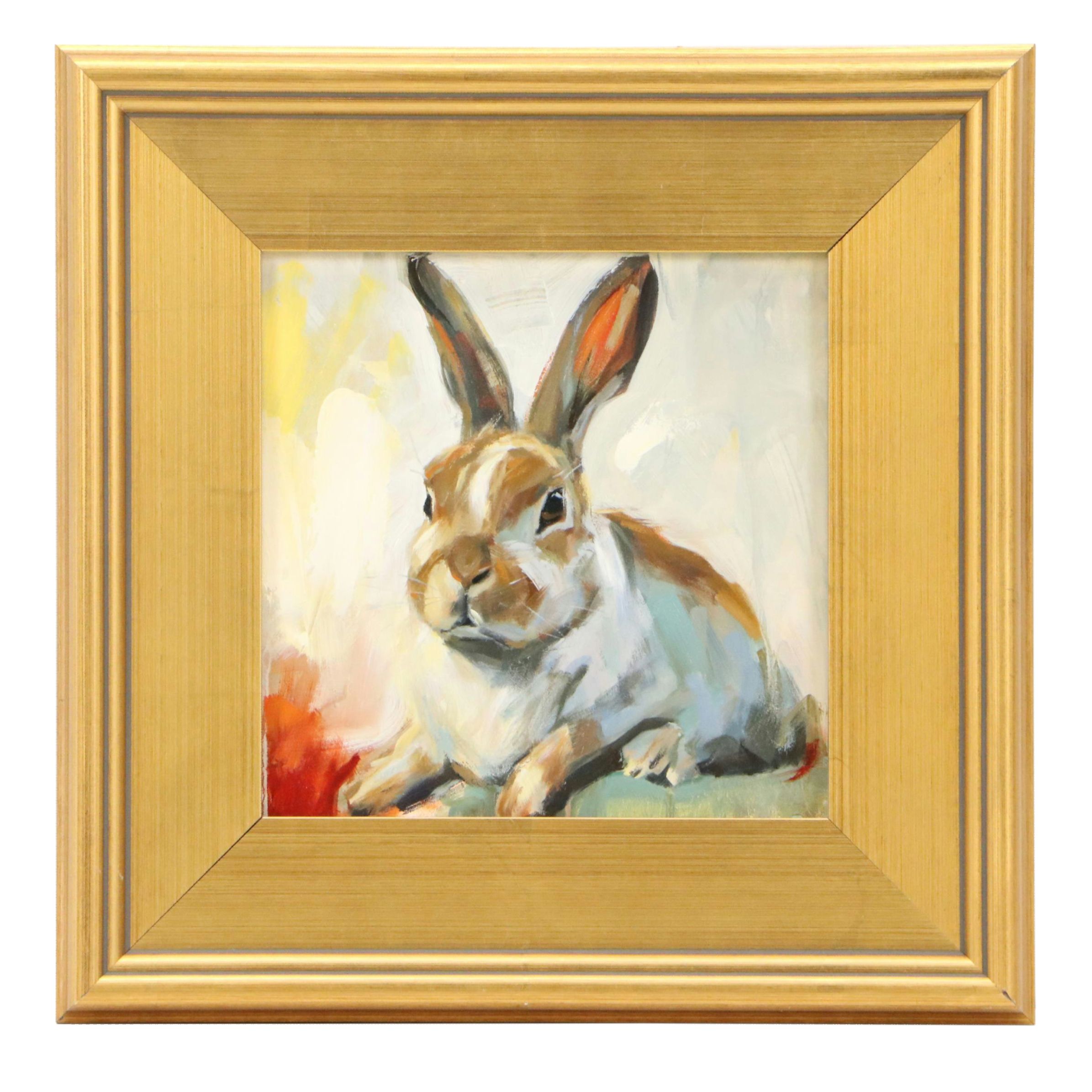 Expressionist Style Portrait of Rabbit, 21st Century