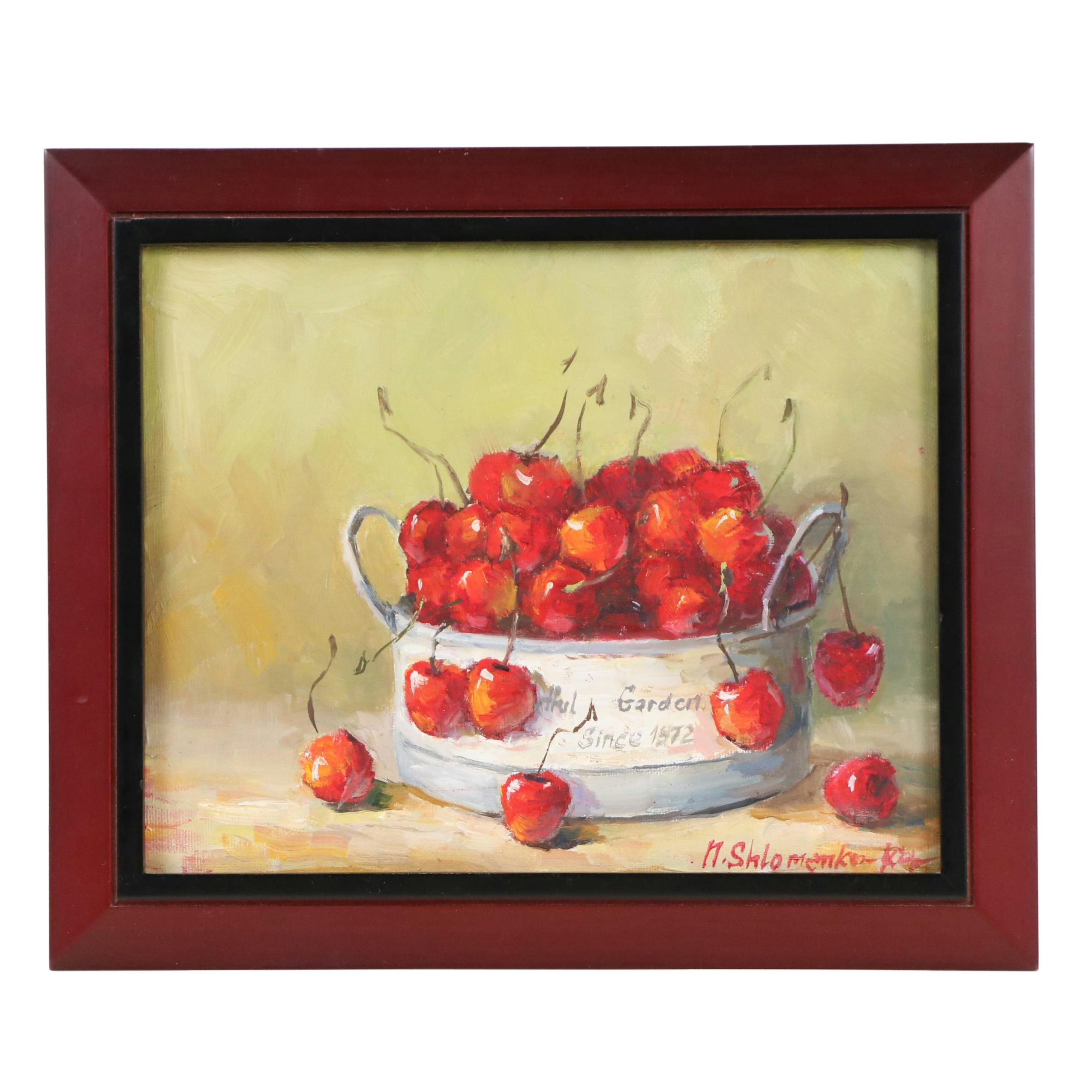 Nataliya Shlomenko Oil Painting "Cherries," 2025