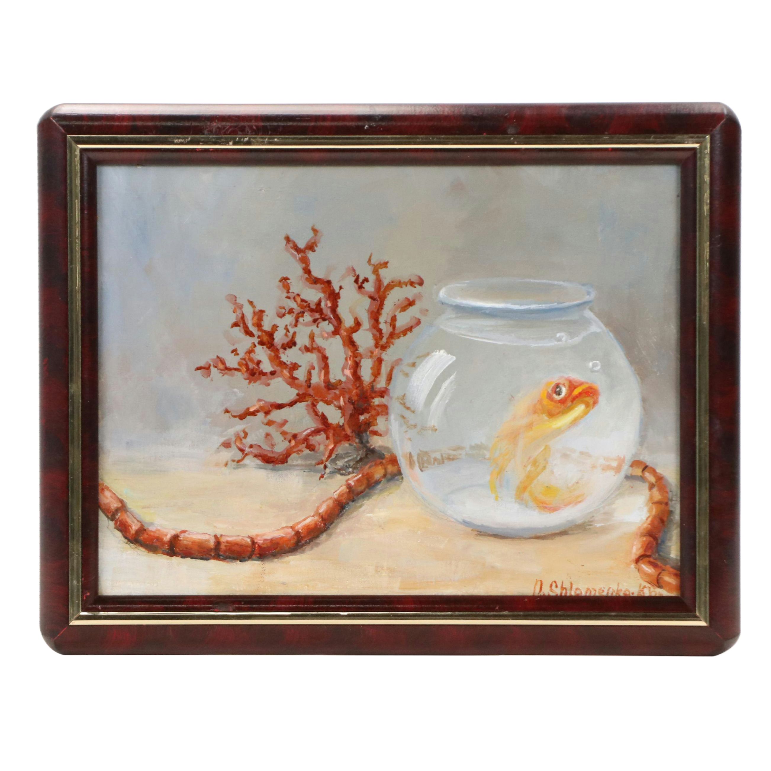 Nataliya Shlomenko Oil Painting "Fish and Corals," 2018