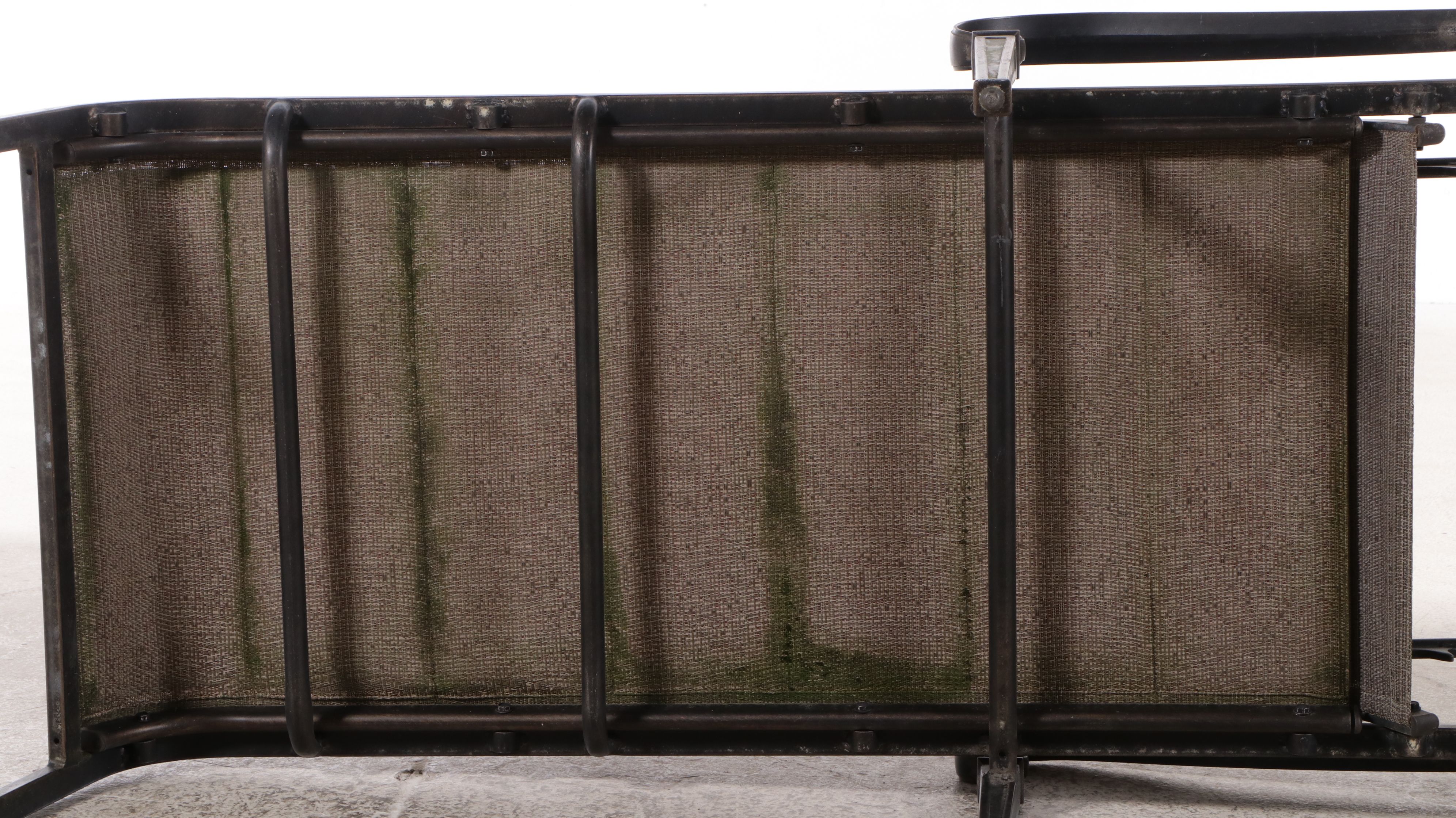 Contemporary Metal Framed Patio Chaise Lounge