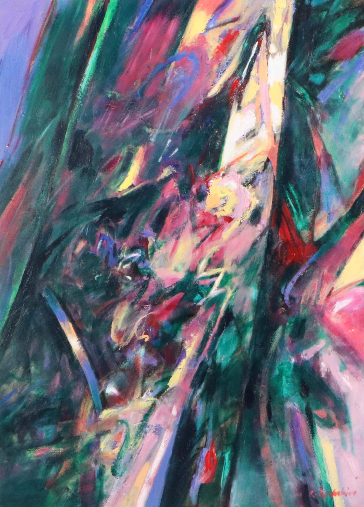 Robert Berkshire Abstract Expressionist Oil Painting