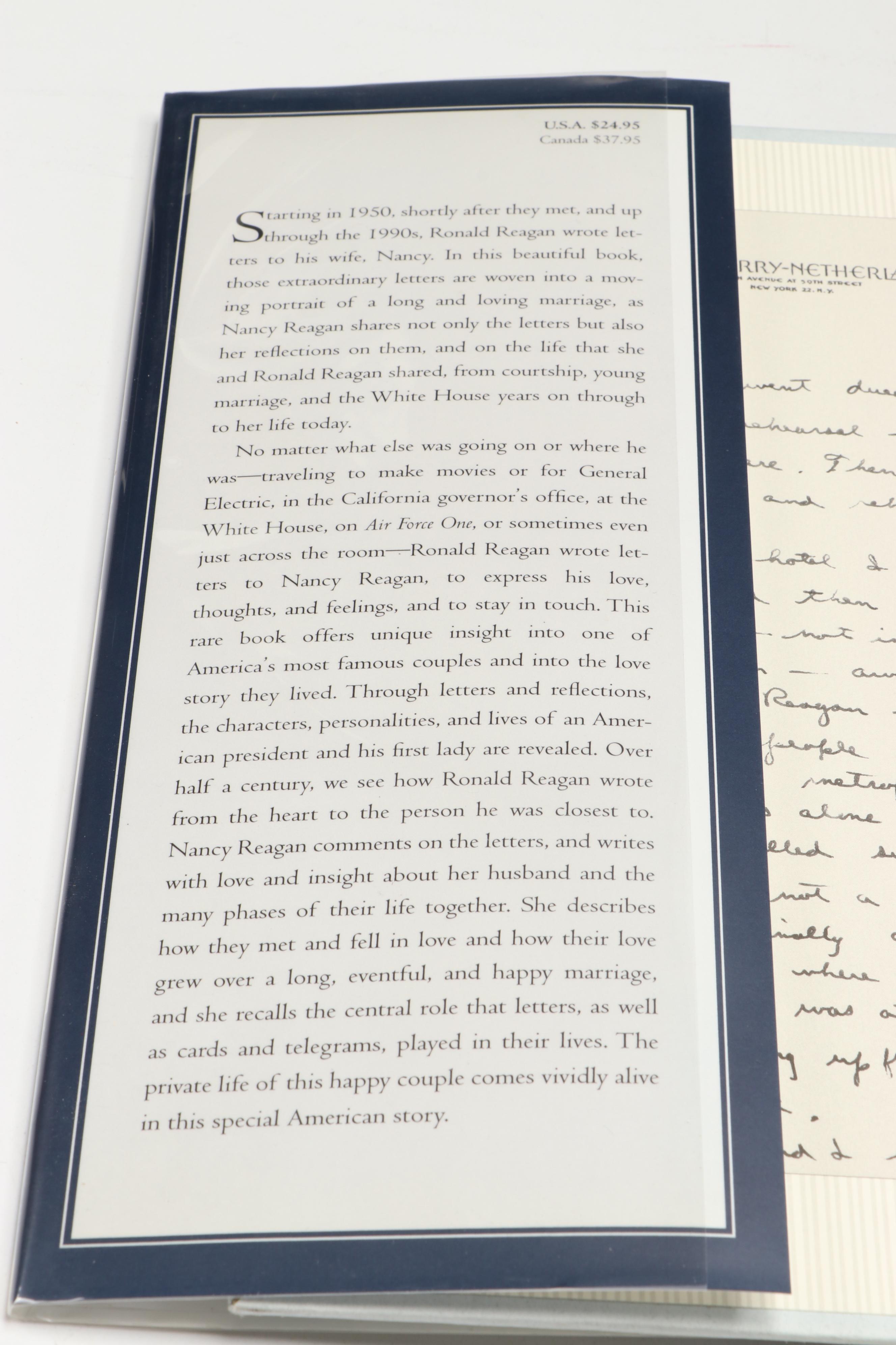 Signed First Edition "I Love You, Ronnie" by Nancy Reagan and More Books