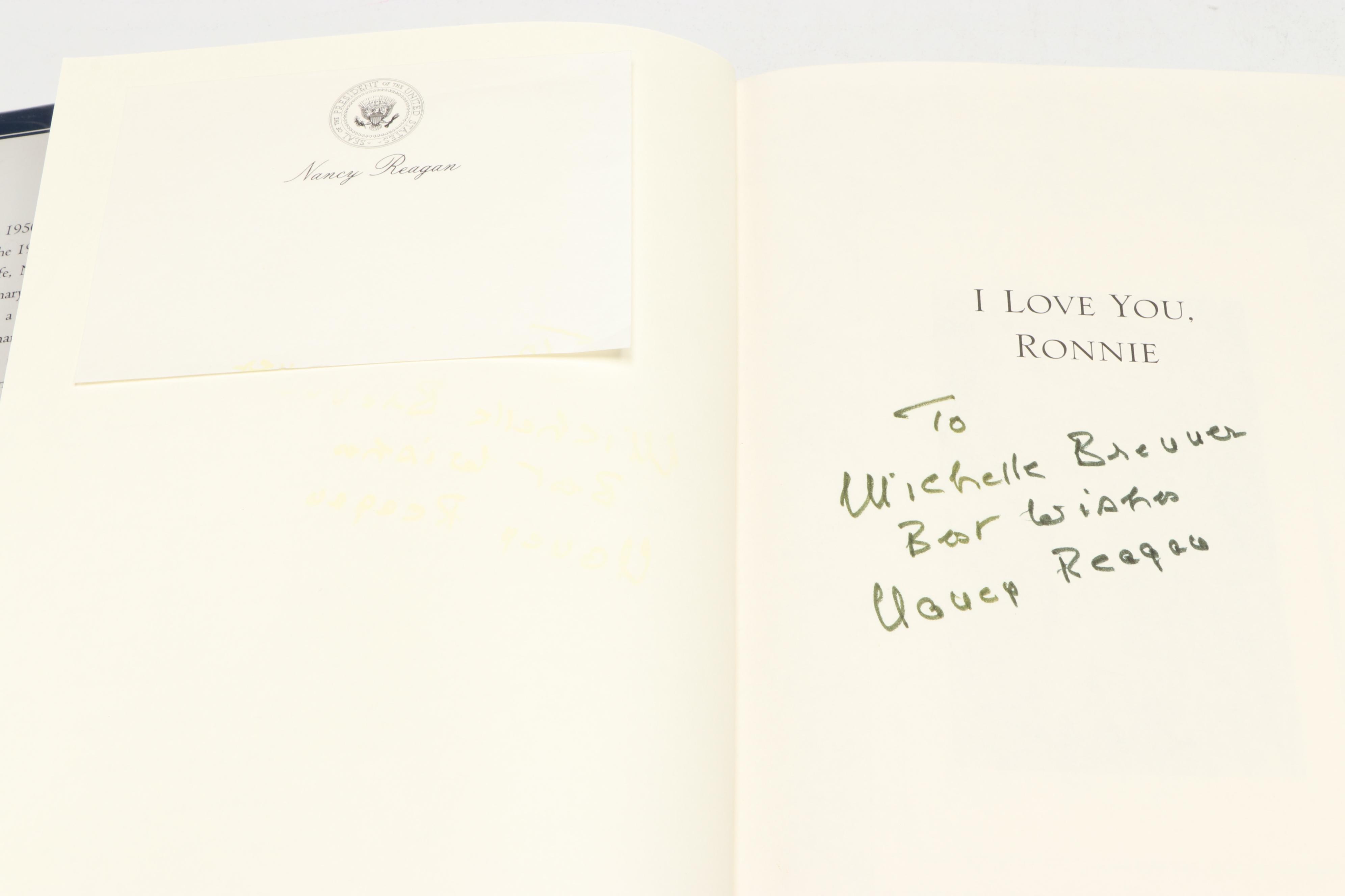 Signed First Edition "I Love You, Ronnie" by Nancy Reagan and More Books