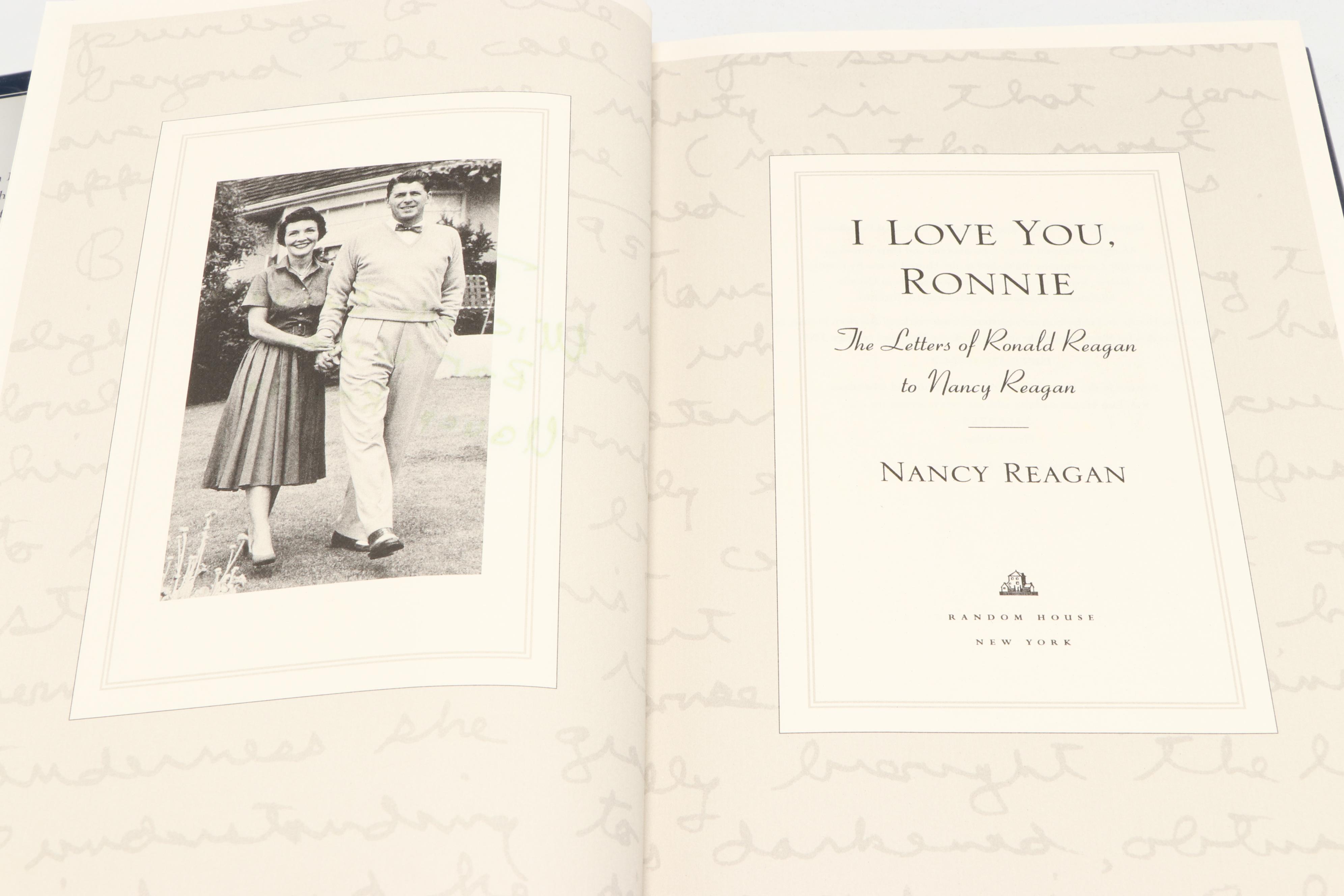 Signed First Edition "I Love You, Ronnie" by Nancy Reagan and More Books