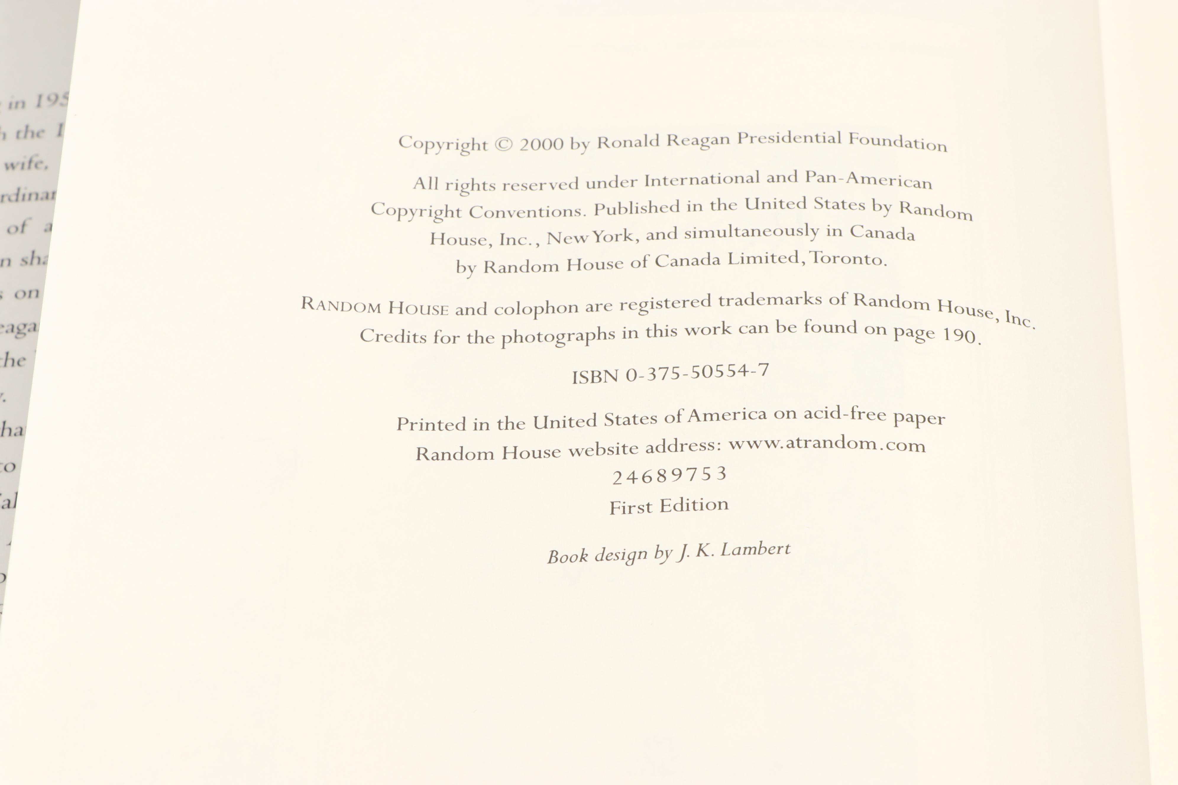 Signed First Edition "I Love You, Ronnie" by Nancy Reagan and More Books