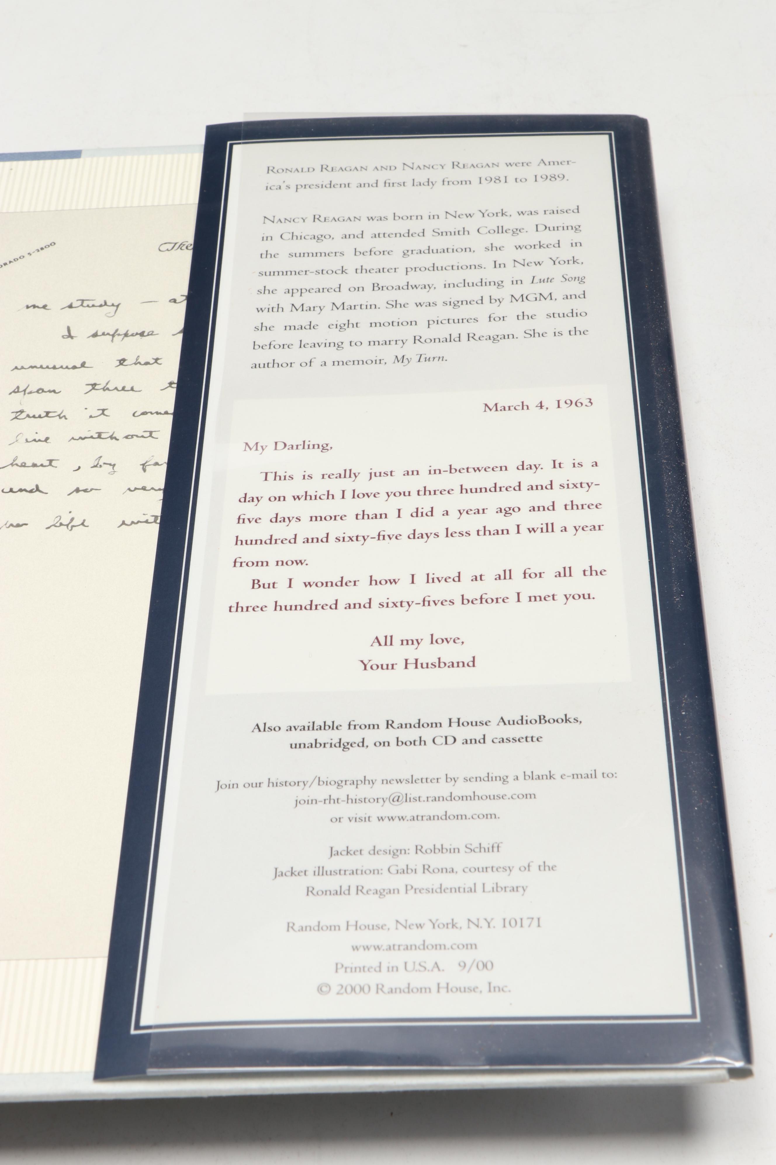 Signed First Edition "I Love You, Ronnie" by Nancy Reagan and More Books