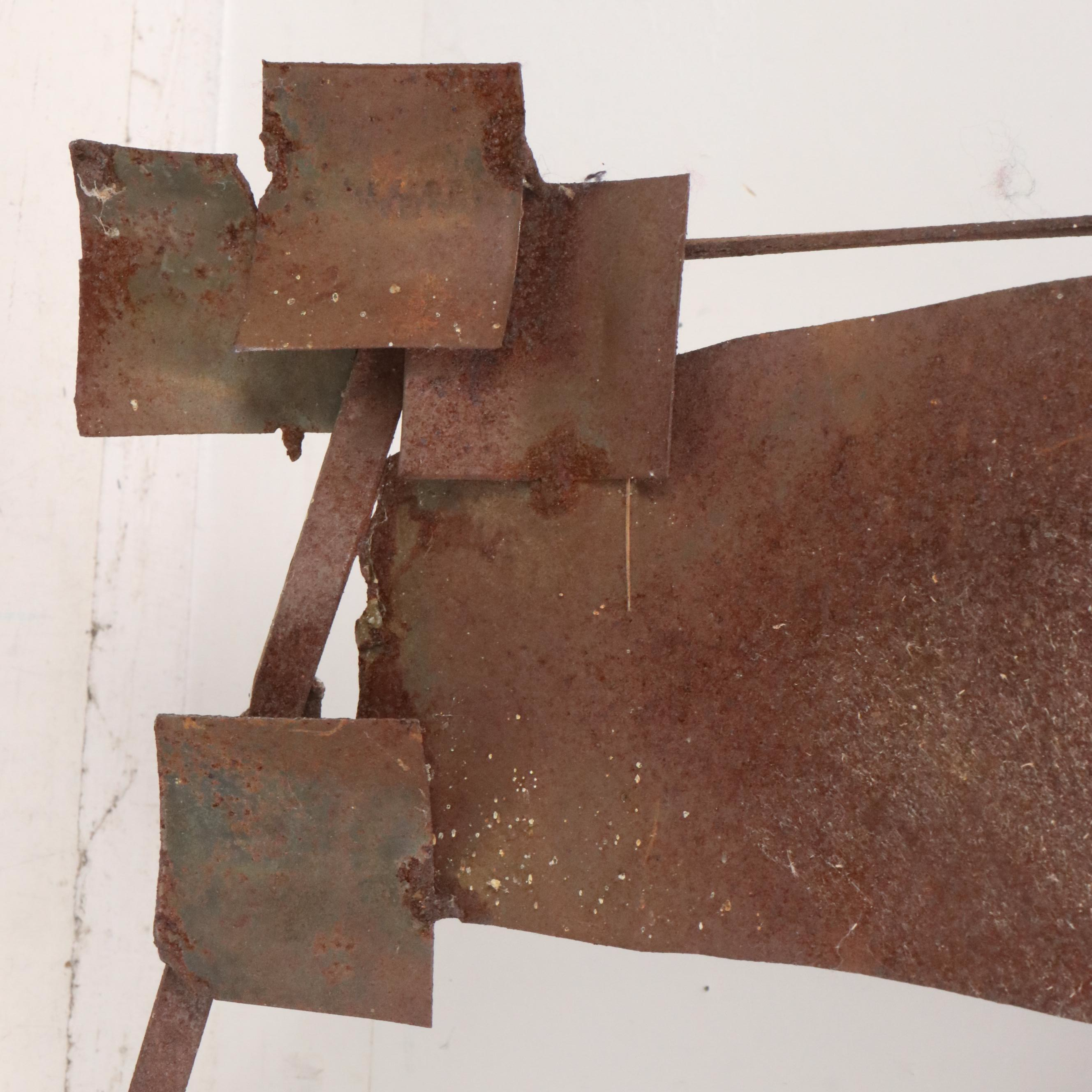 Ivy Ridge Studios Figural Steel Wall Sculpture, Late 20th Century
