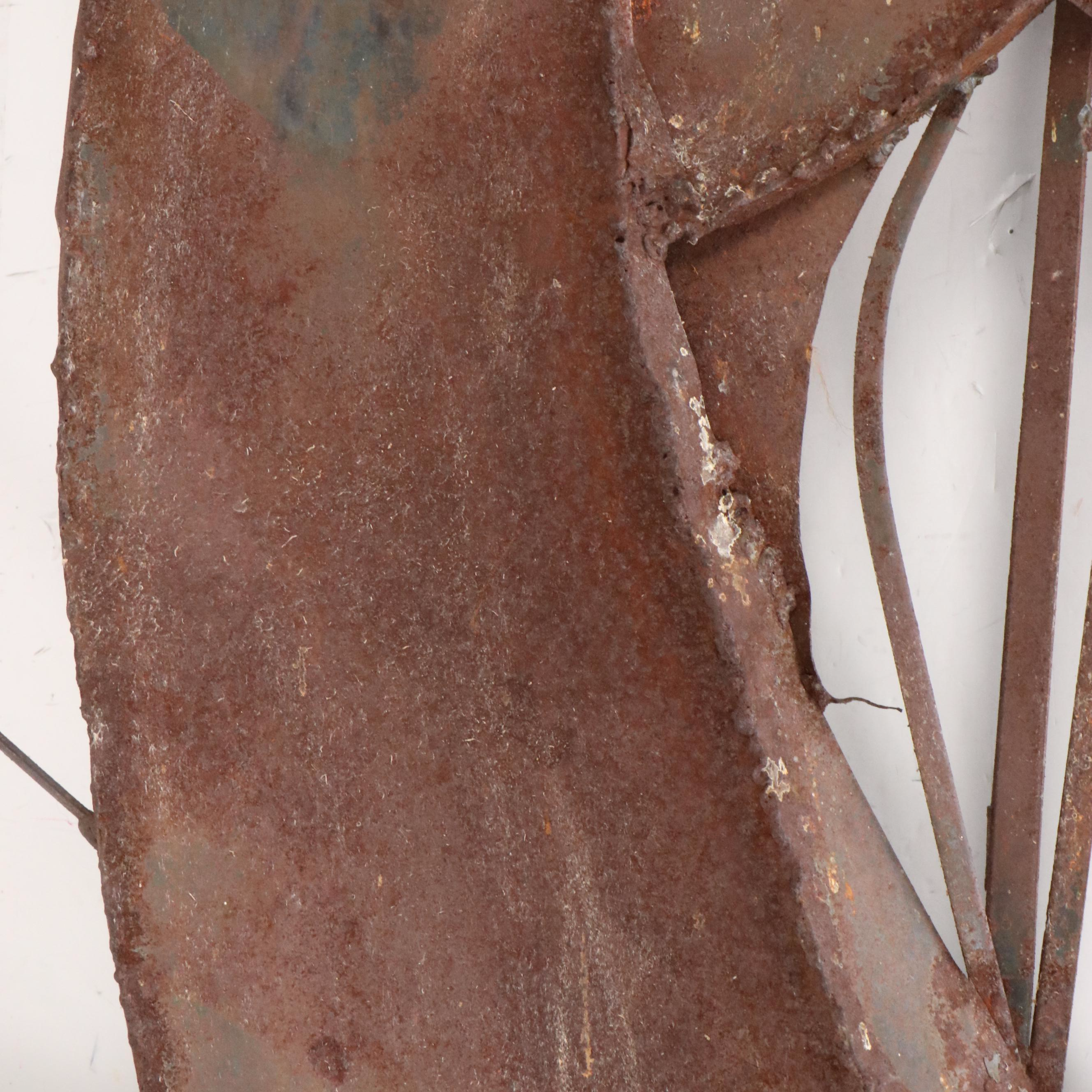 Ivy Ridge Studios Figural Steel Wall Sculpture, Late 20th Century