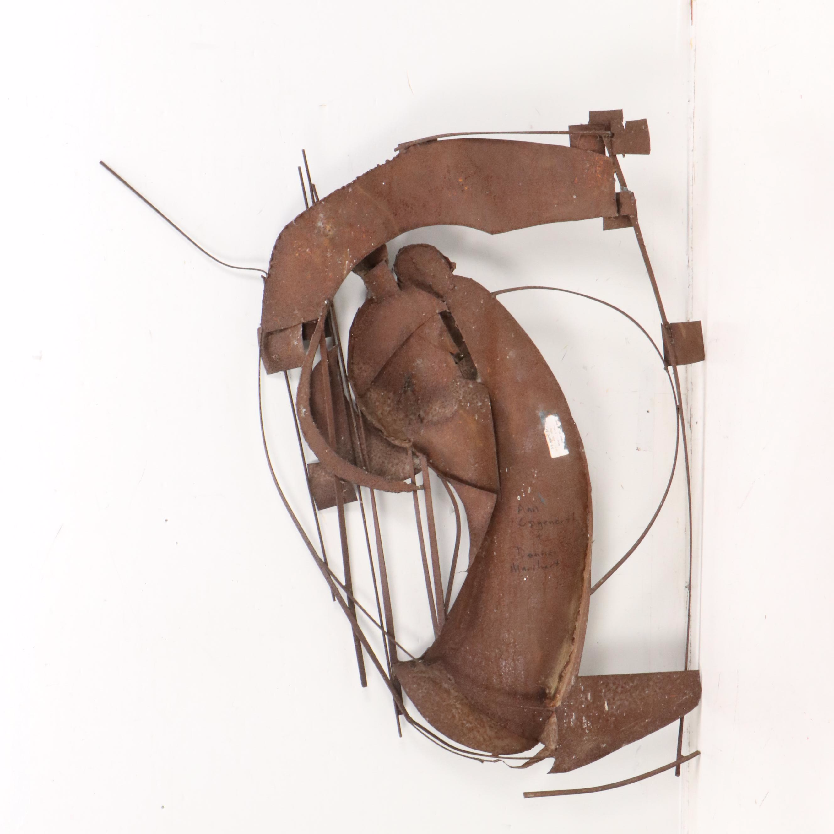 Ivy Ridge Studios Figural Steel Wall Sculpture, Late 20th Century