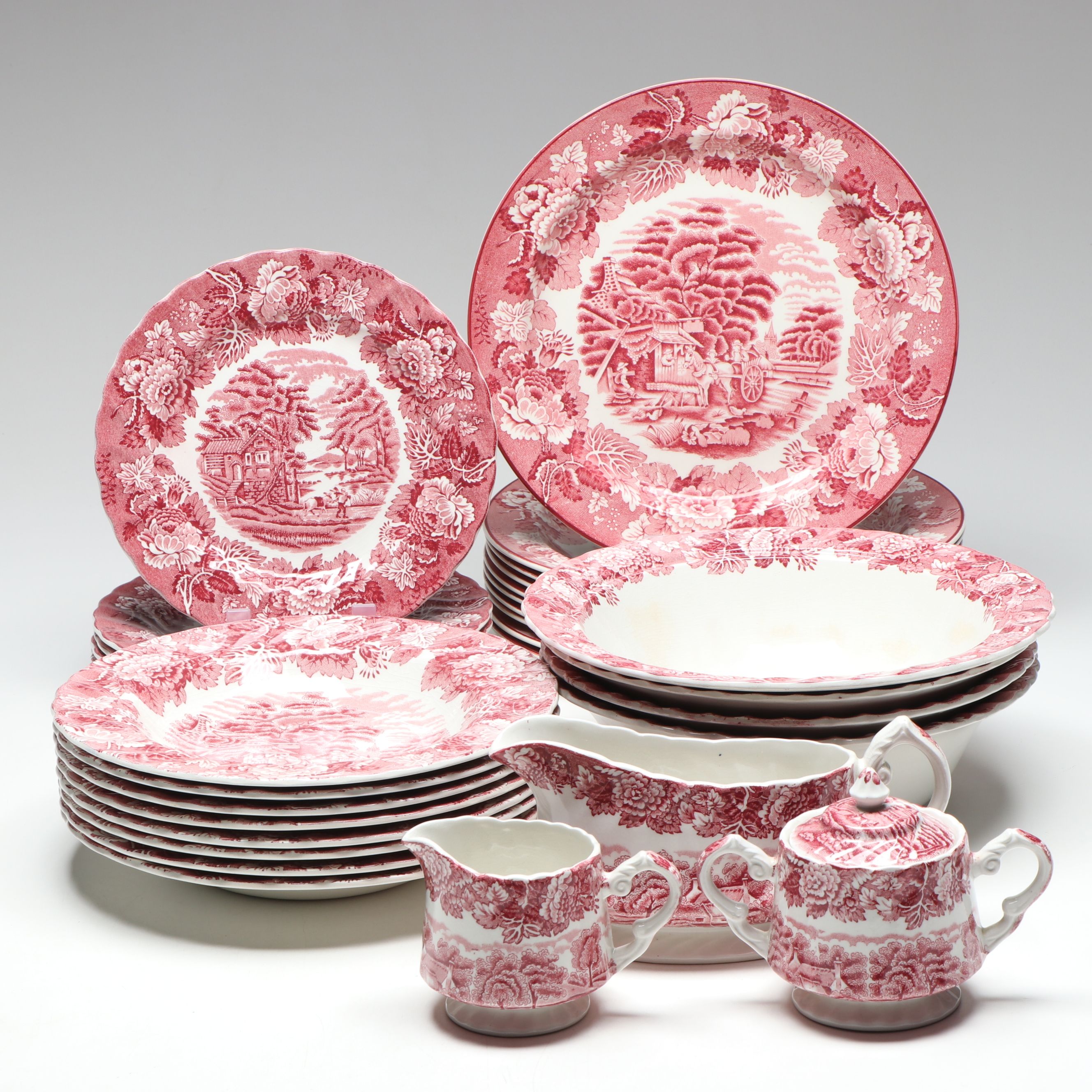 Wood & Sons "English Scenery" Ceramic Transferware Tableware