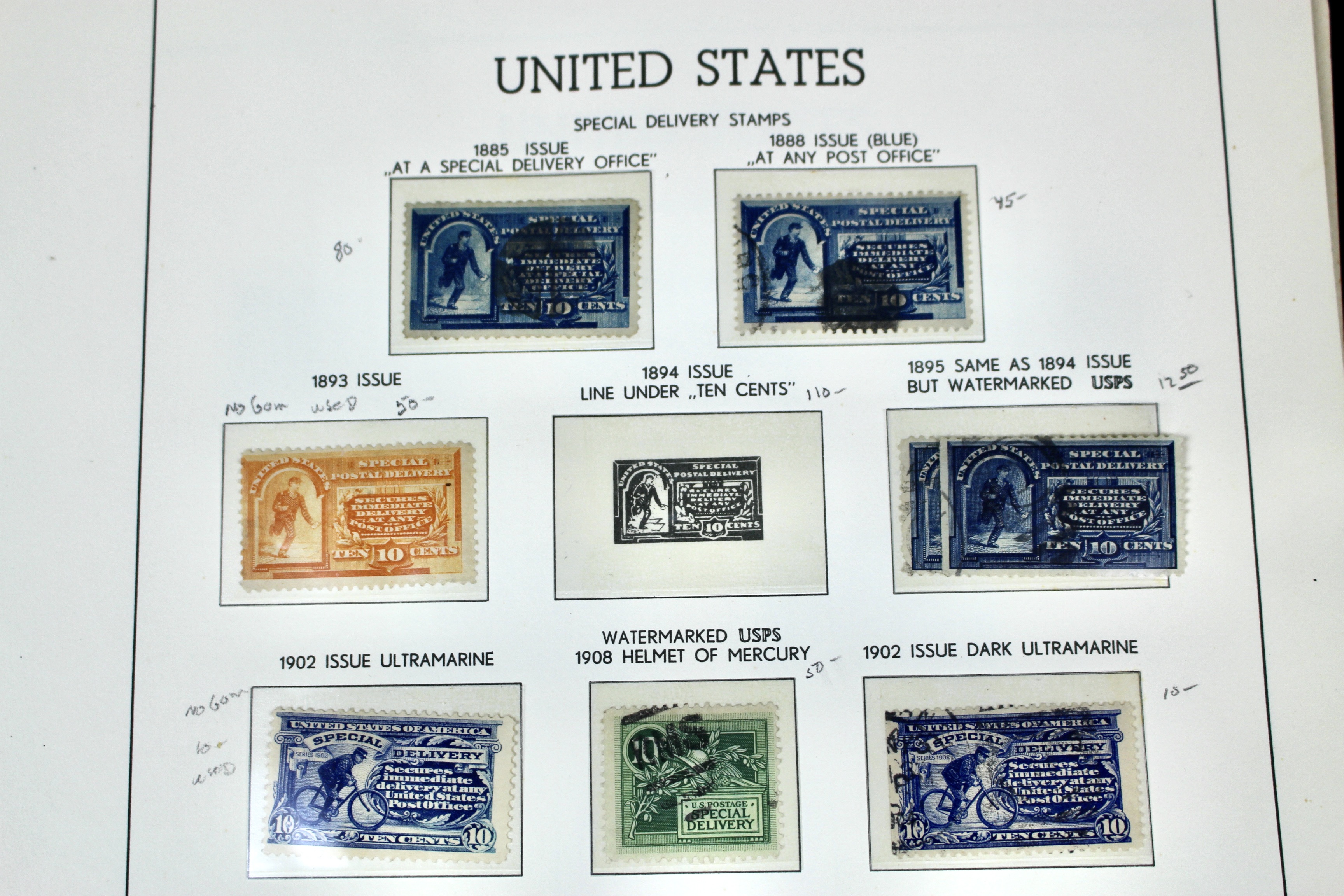 Back of the Book U.S. Postage Stamp Collection
