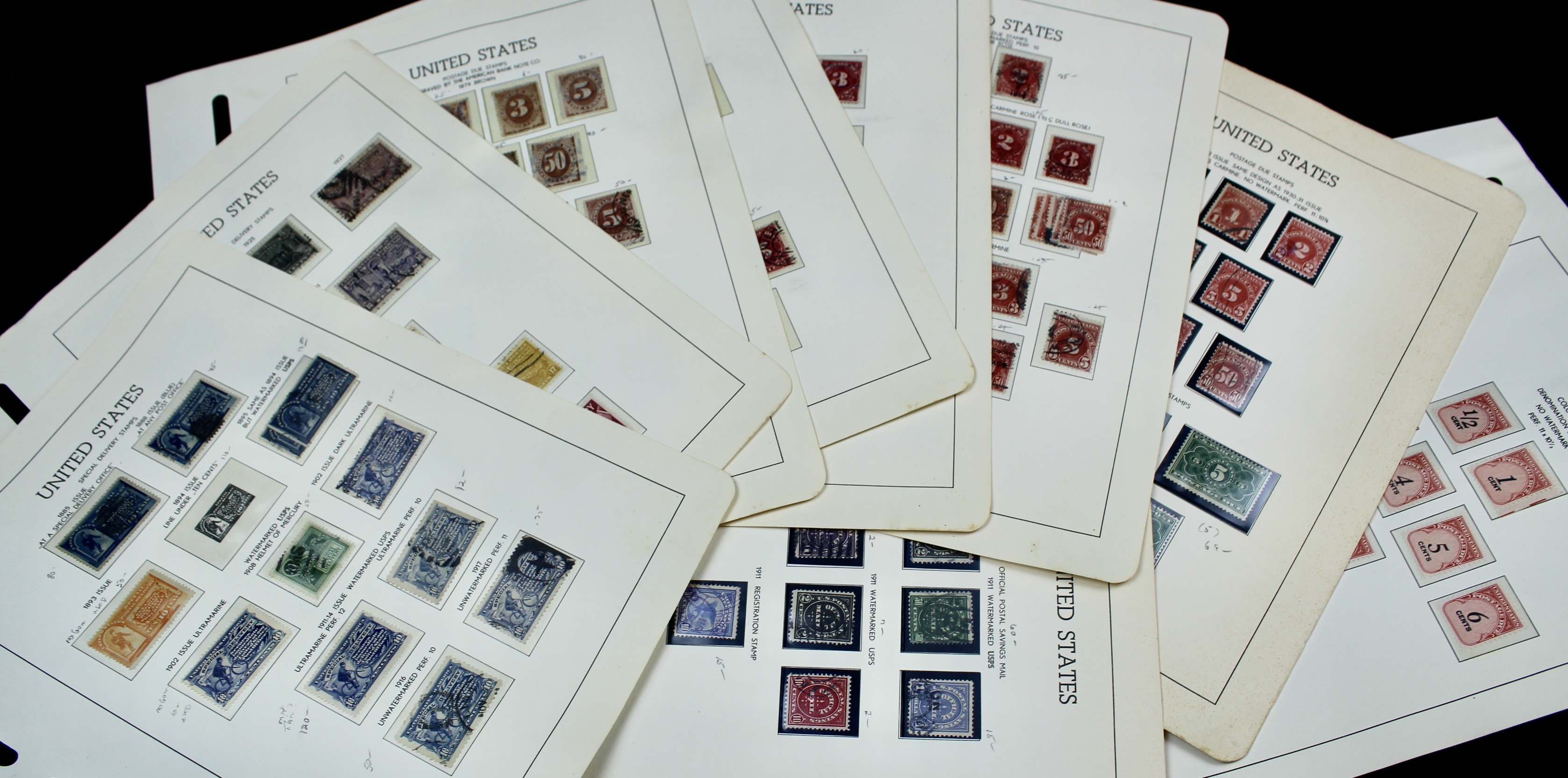 Back of the Book U.S. Postage Stamp Collection