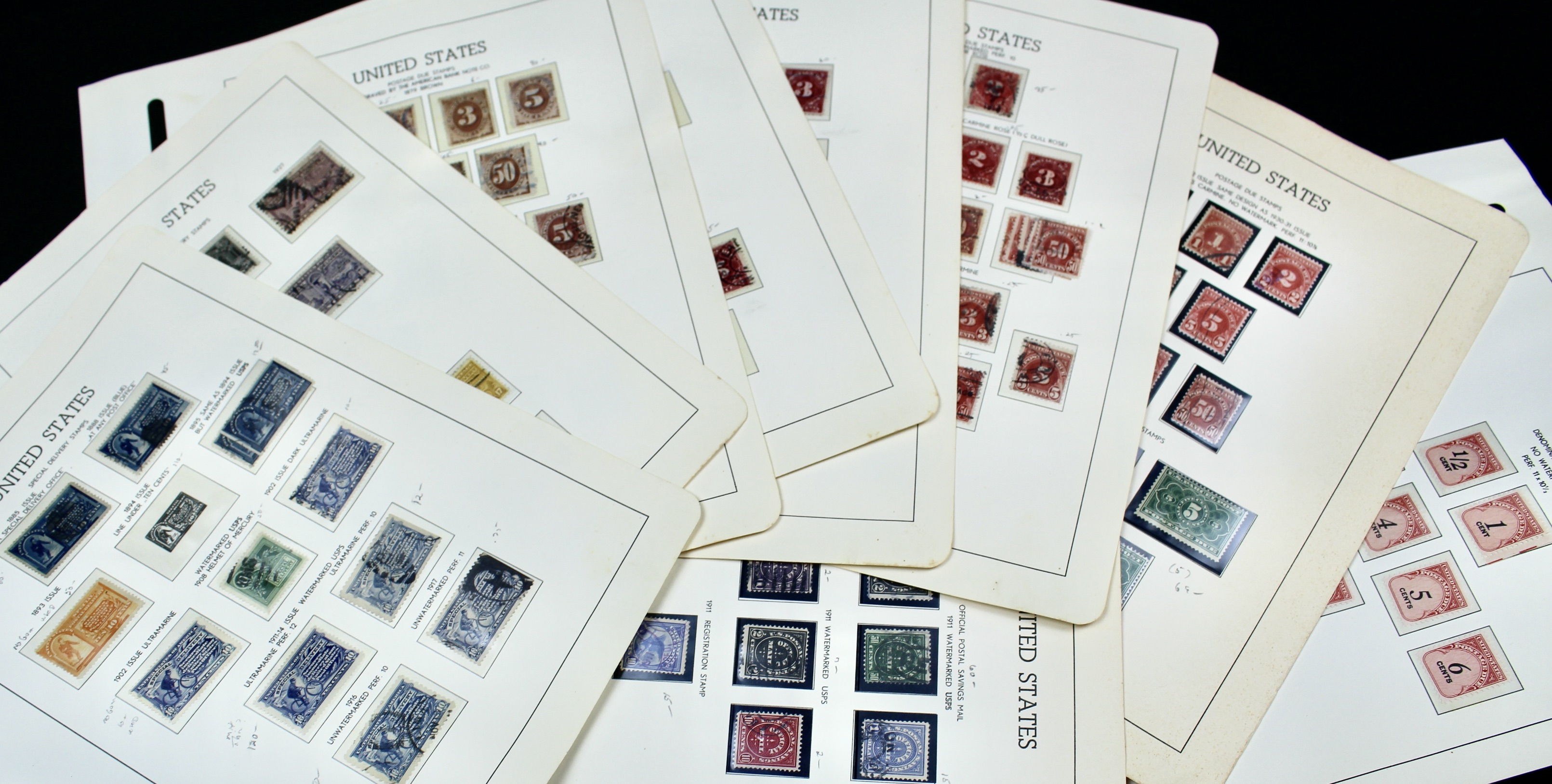 Back of the Book U.S. Postage Stamp Collection