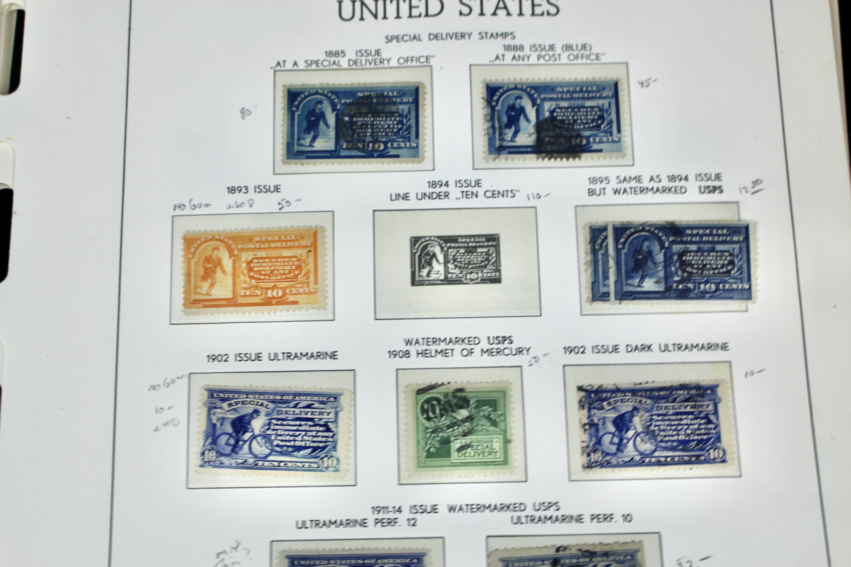 Back of the Book U.S. Postage Stamp Collection