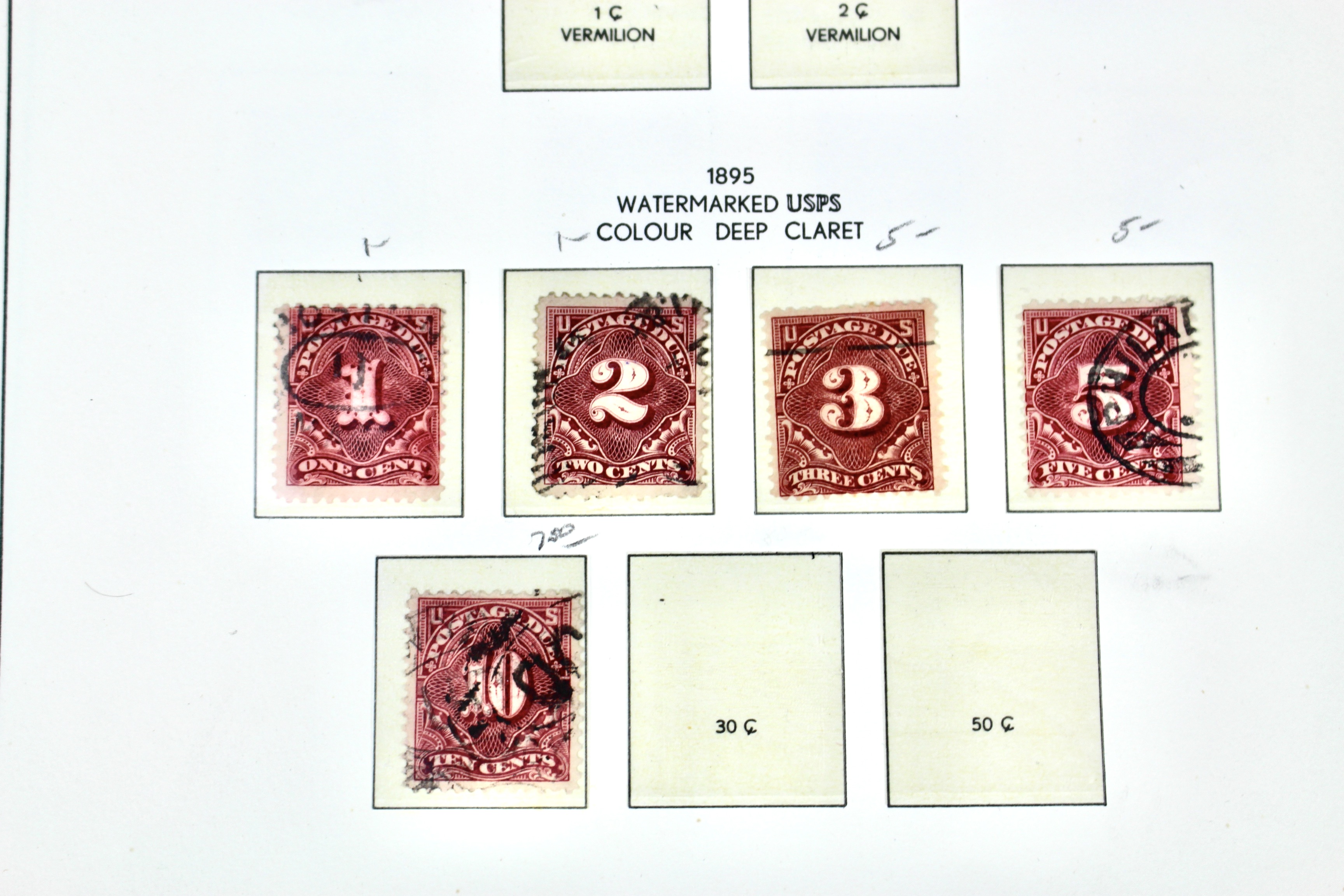 Back of the Book U.S. Postage Stamp Collection