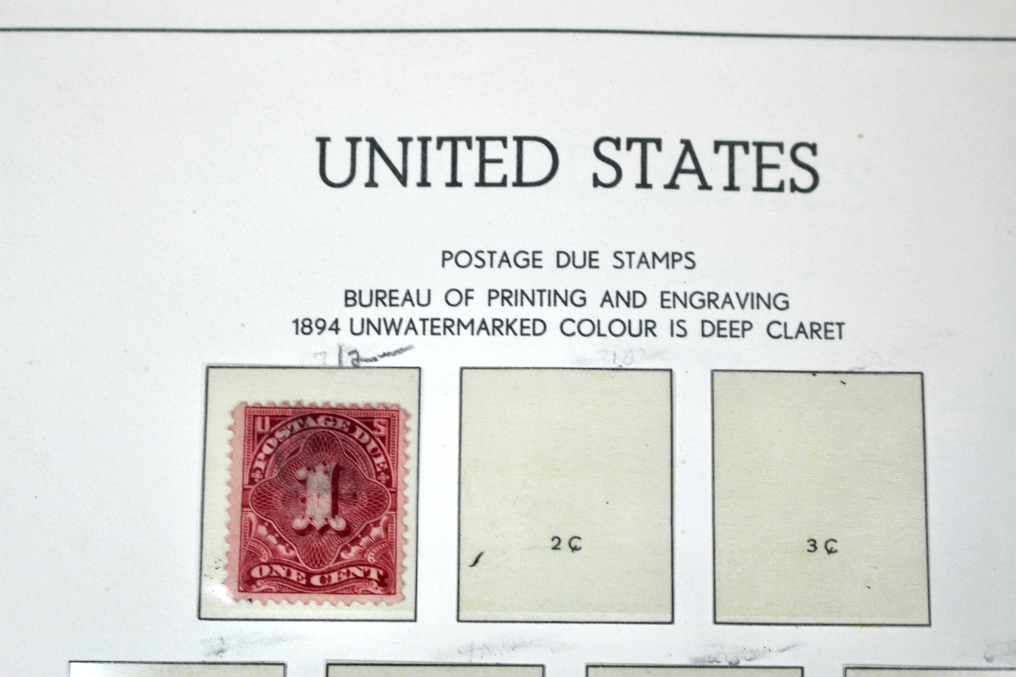 Back of the Book U.S. Postage Stamp Collection