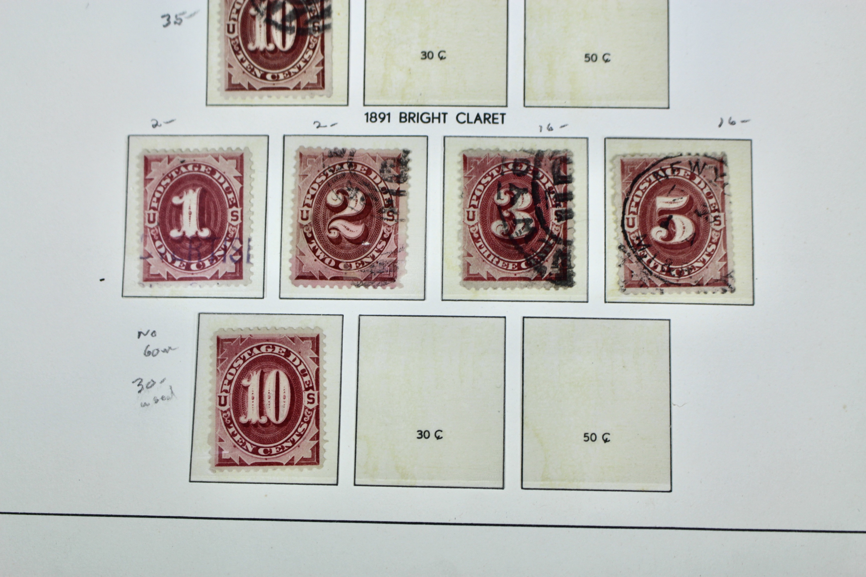 Back of the Book U.S. Postage Stamp Collection