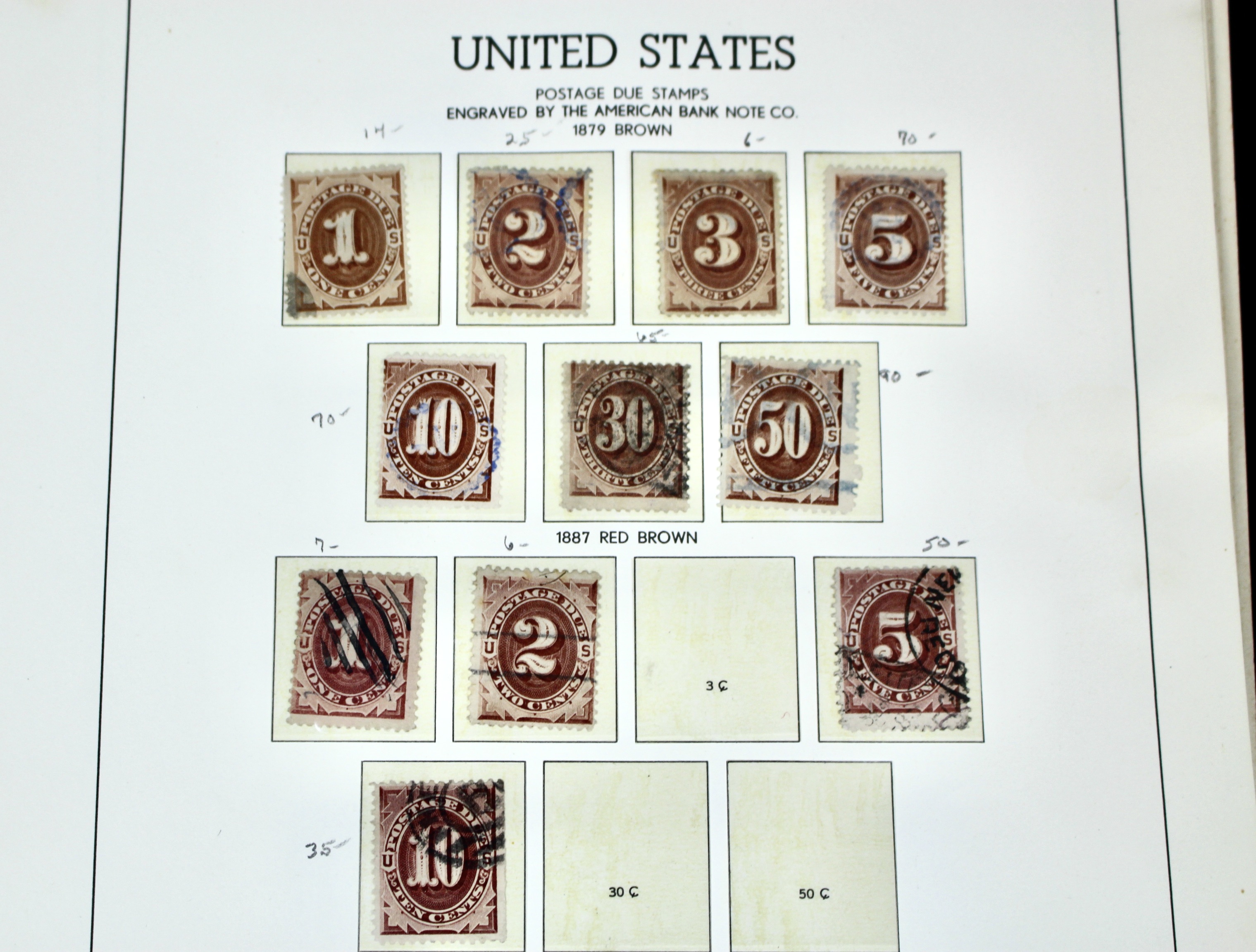Back of the Book U.S. Postage Stamp Collection