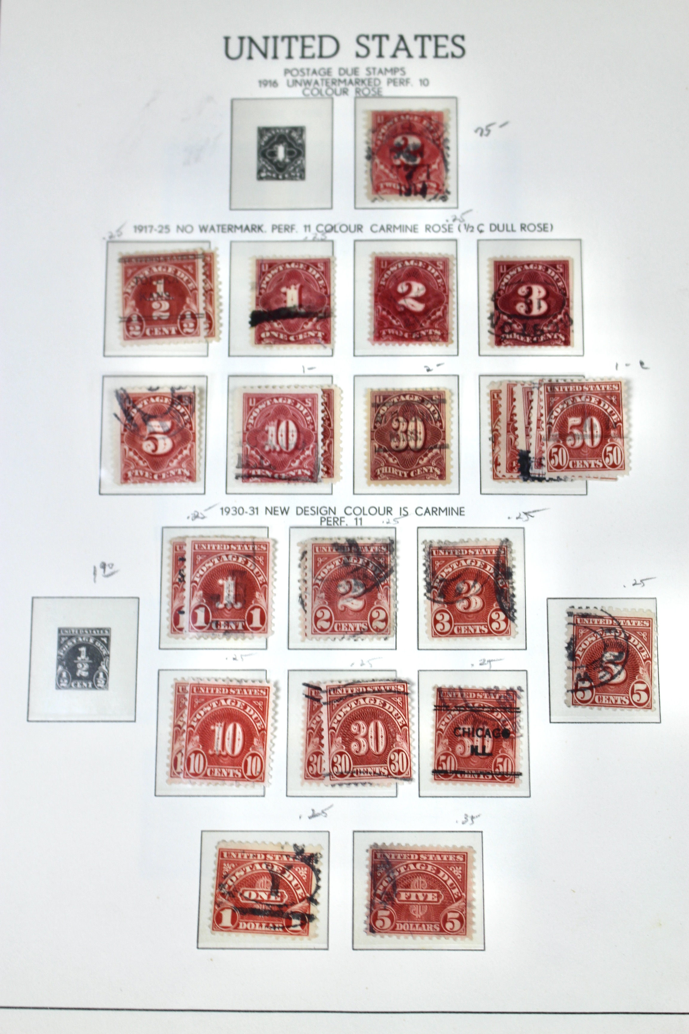 Back of the Book U.S. Postage Stamp Collection