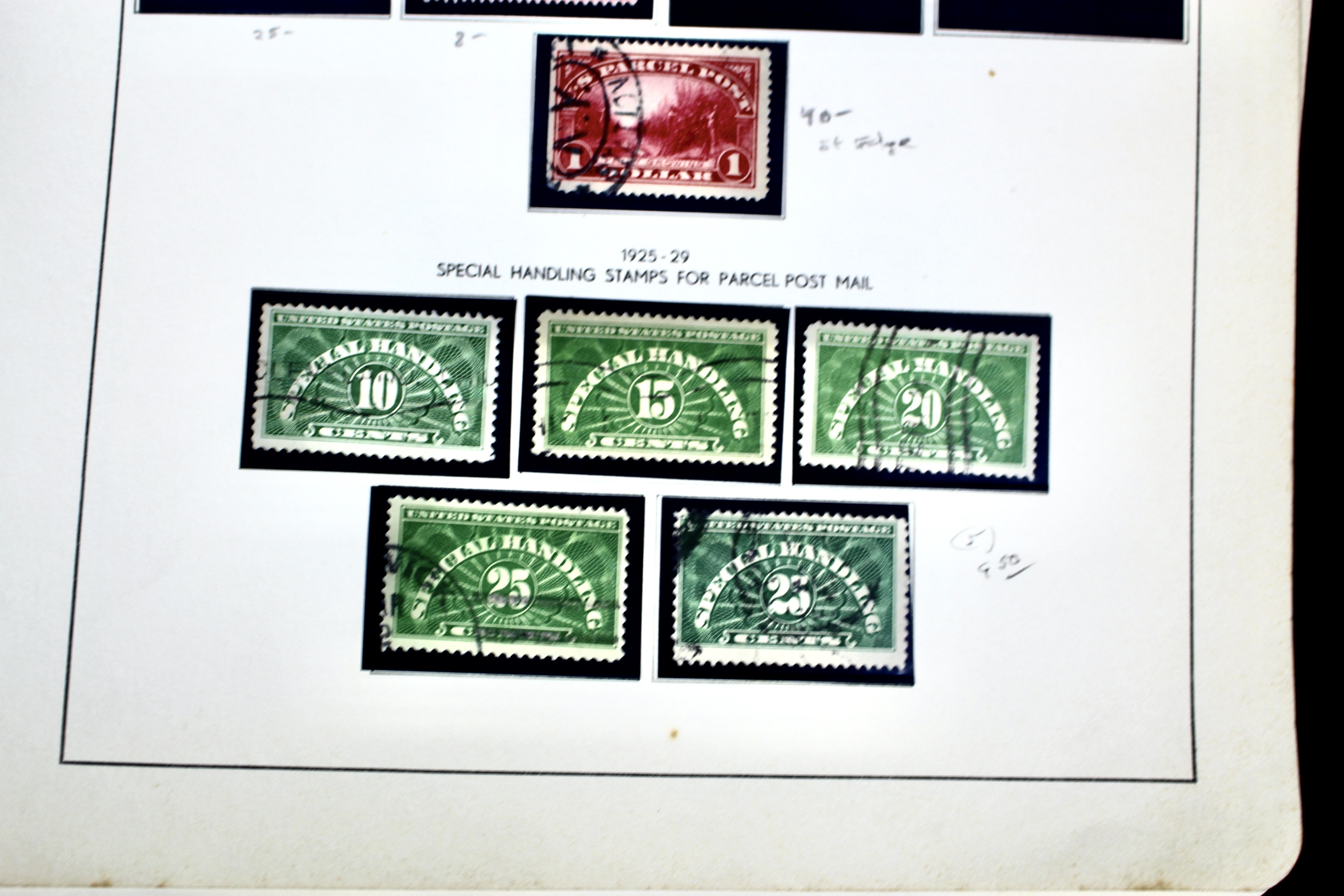 Back of the Book U.S. Postage Stamp Collection
