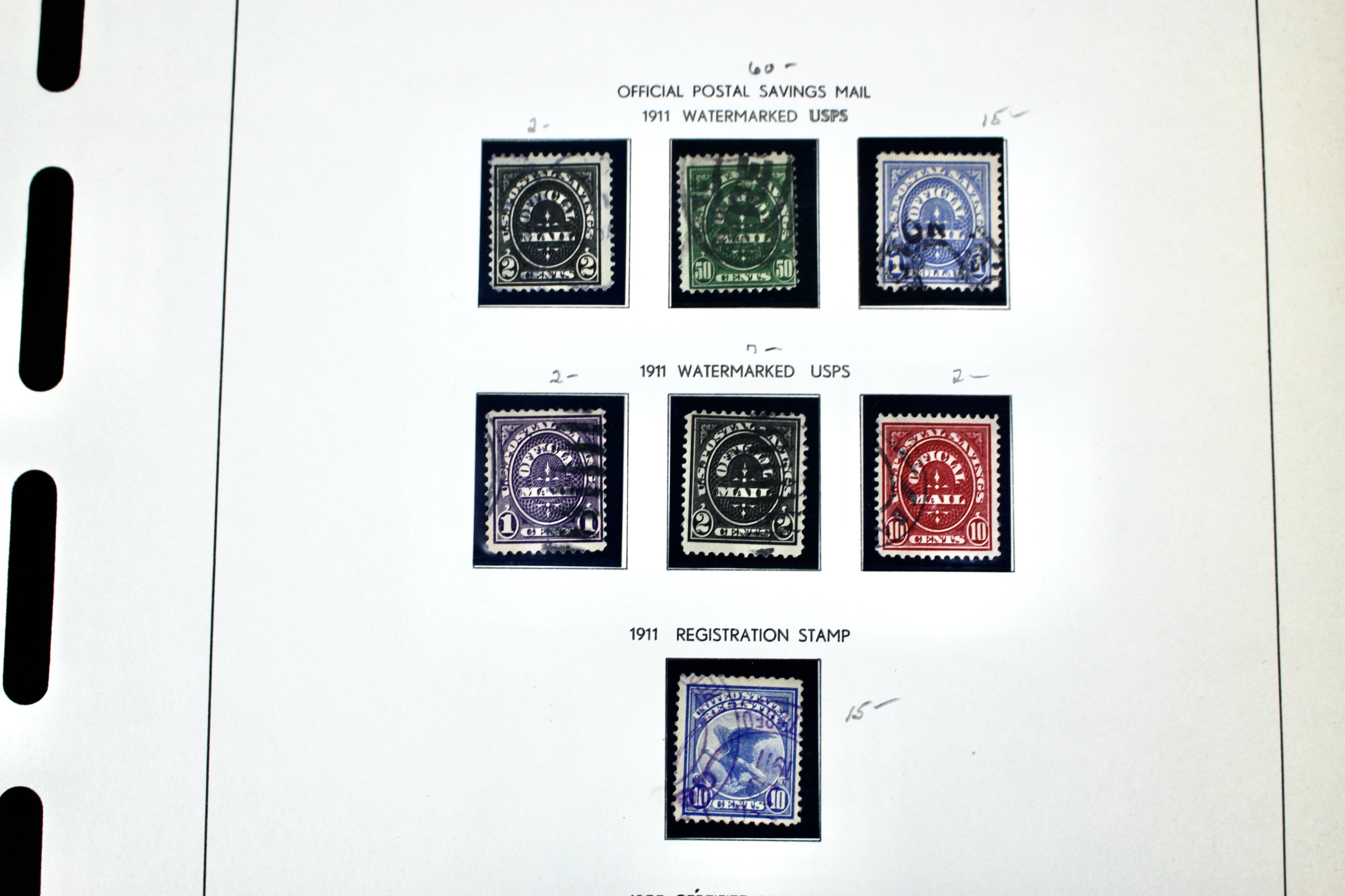 Back of the Book U.S. Postage Stamp Collection