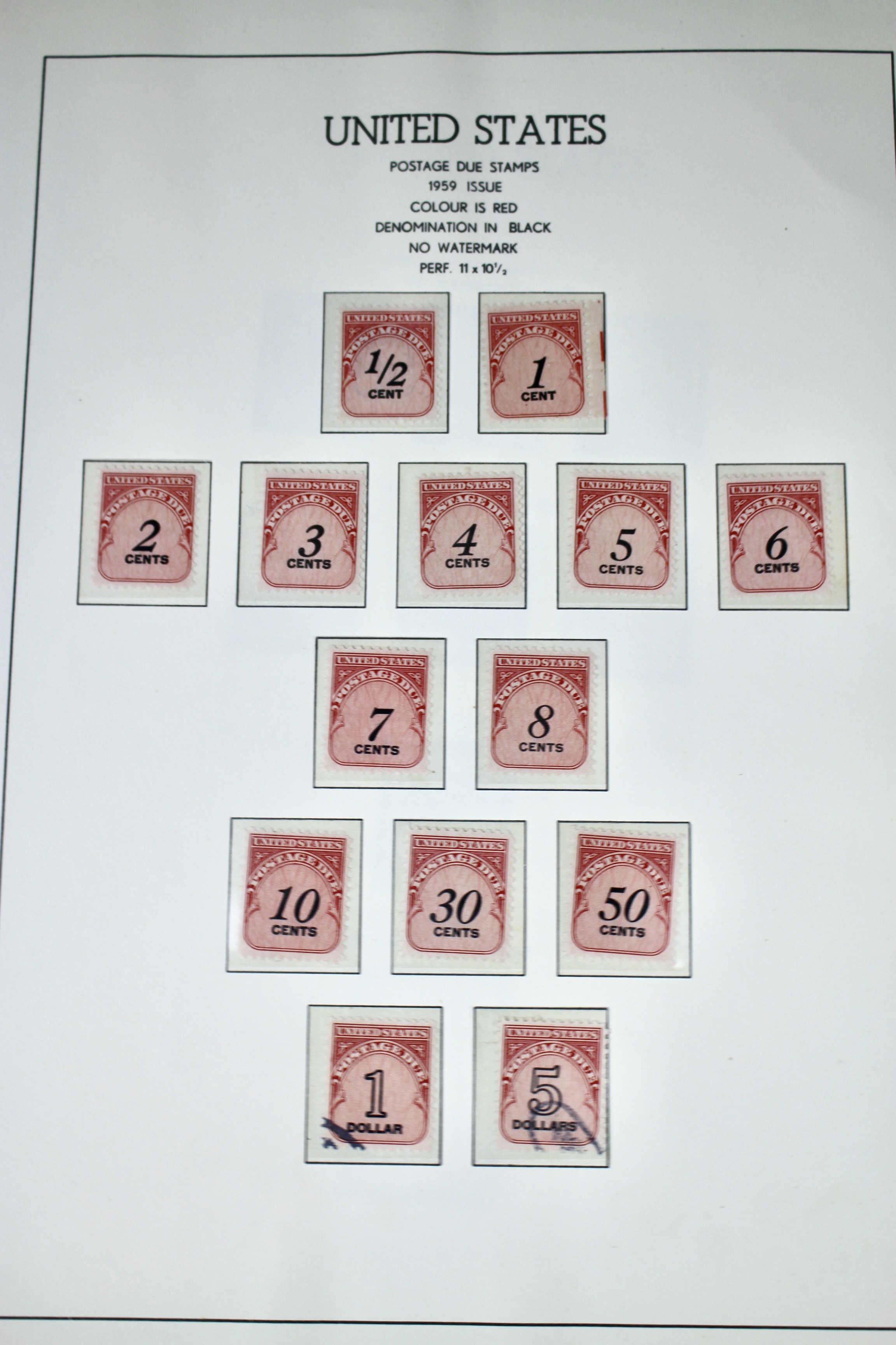 Back of the Book U.S. Postage Stamp Collection